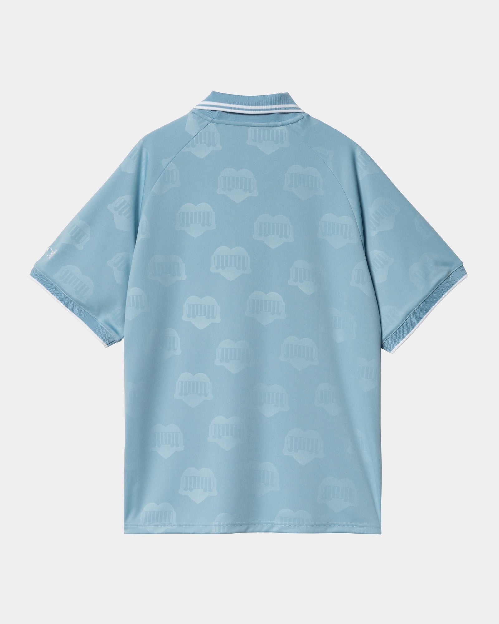 Hartt’s Football T-Shirt for Men - Bluebird Heart Train Jacquard Design | Breathable & Comfortable Sports Jersey for Soccer Fans, Training & Match Days
