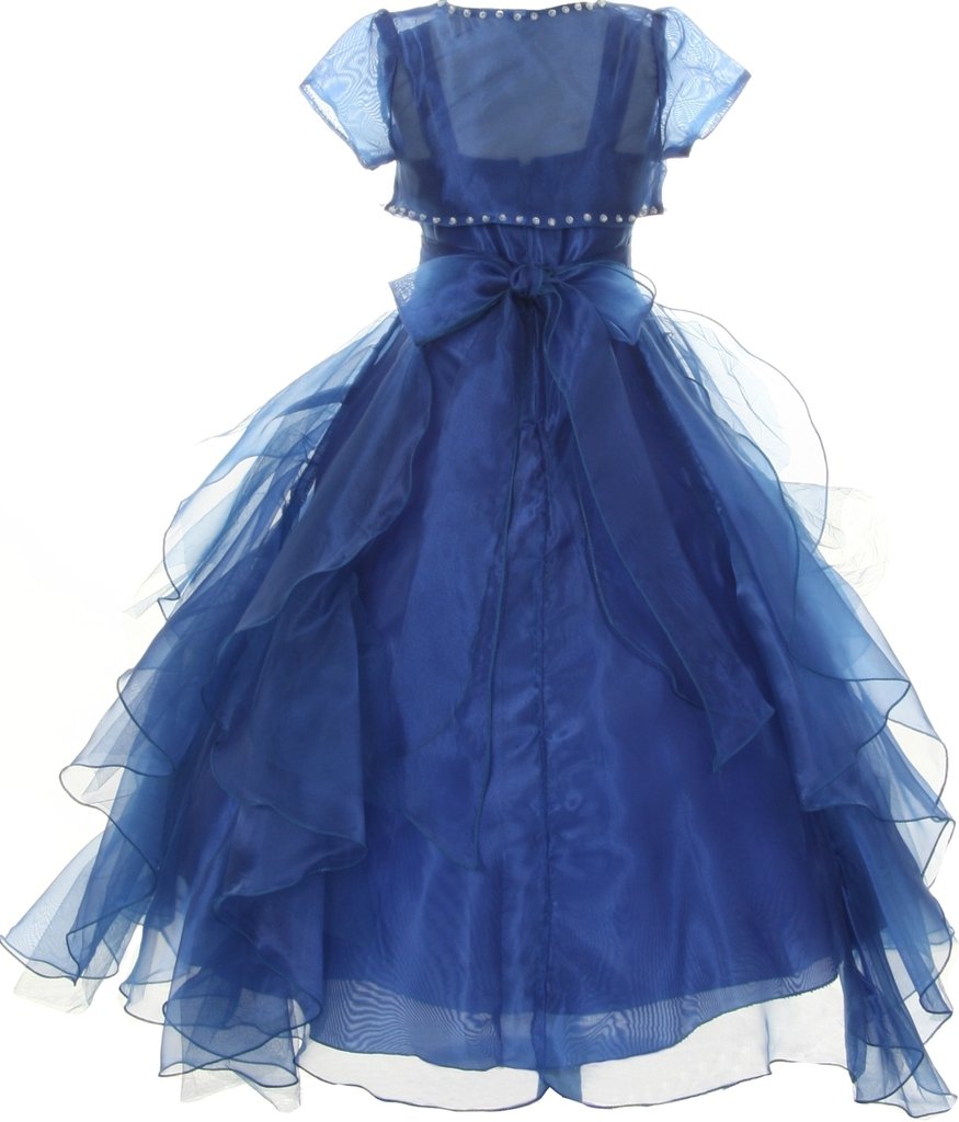 AkiDress Sleeveless Ruffle Organza Flower Girl Dress for Toddler Girls - Perfect for Weddings, Birthday Parties & Special Occasions