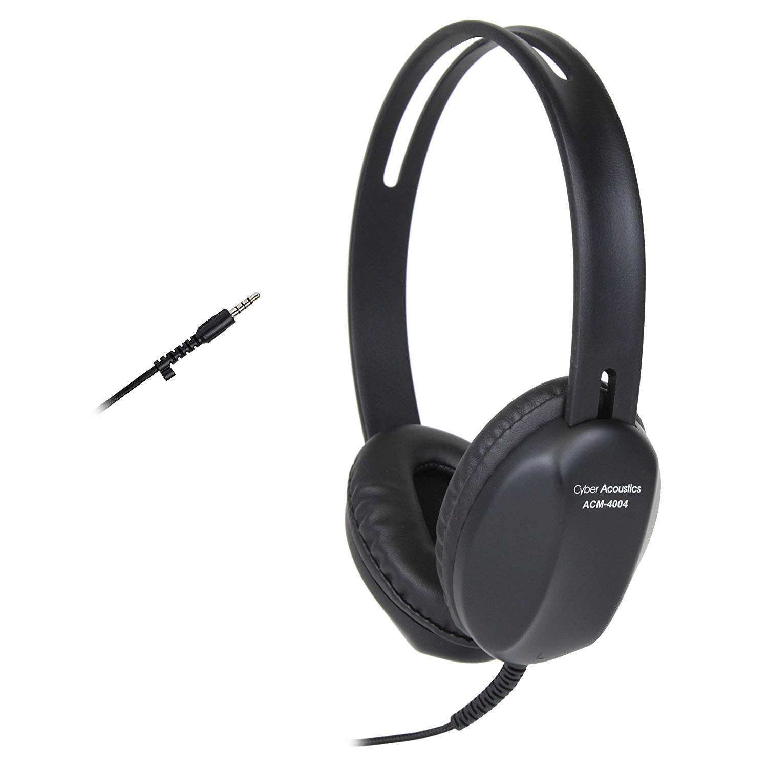 Cyber Acoustics Lightweight 3.5mm Headphones 20 Pack - Stereo Sound Wired Earbuds for Cell Phones, Tablets, Laptops, PCs & Macs (ACM-4004-20) - Perfect for School, Office, Call Centers & Travel