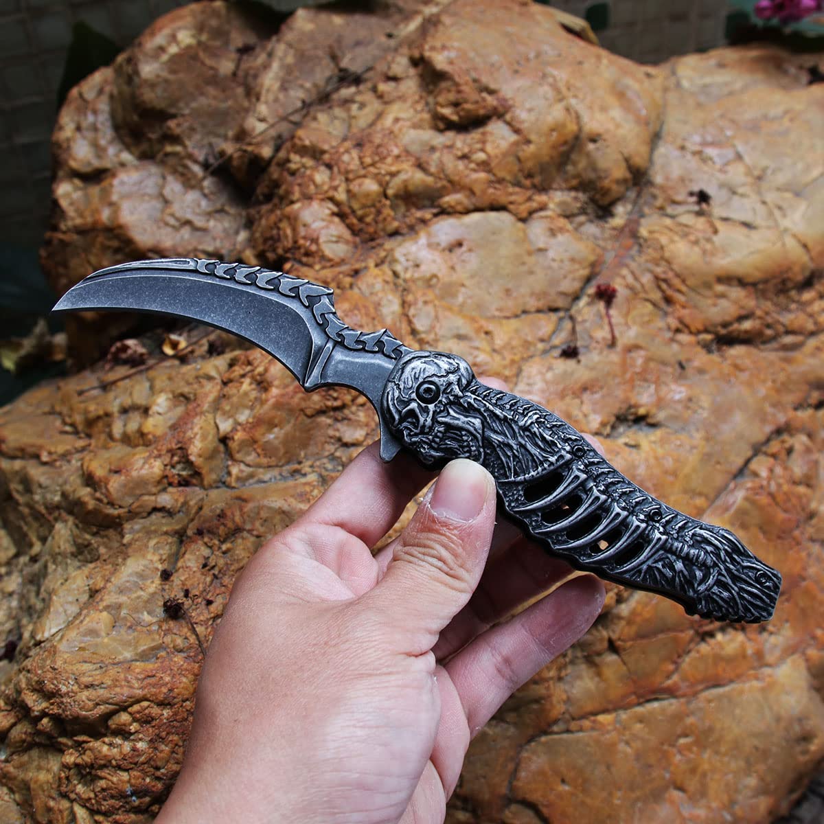 Best Survival Utility Folding Knife for Outdoor Adventures - Tactical Hunting, Camping & Bushcraft Knife | Perfect for Hiking, Emergency Preparedness & Wilderness Survival