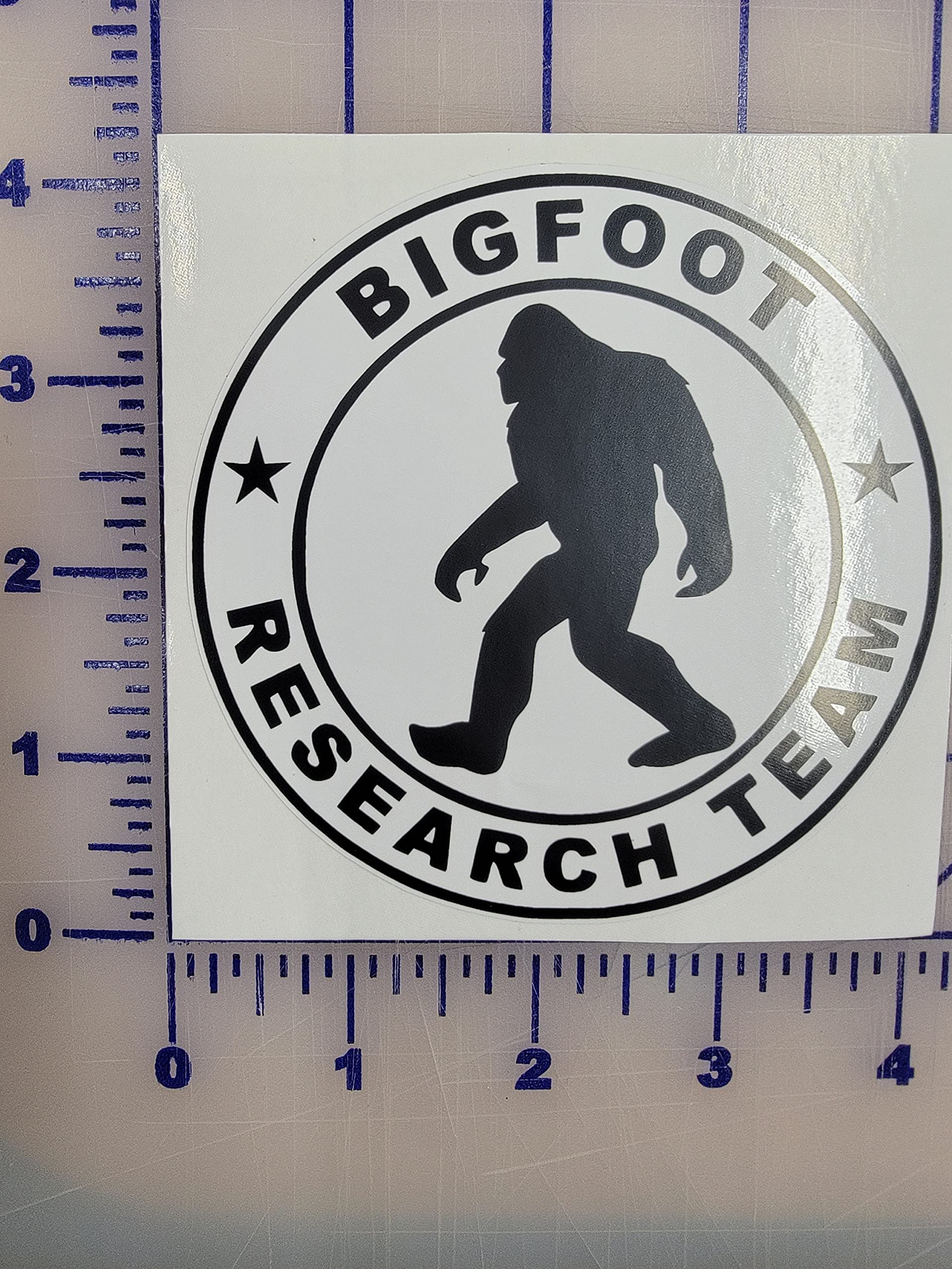 Bigfoot Research Team Vinyl Bumper Sticker - Waterproof Decal for Cars, Trucks, Vans, Walls & Laptops - 2nd Amendment American Flag Design - Perfect for Outdoor Enthusiasts & Patriotic Decor