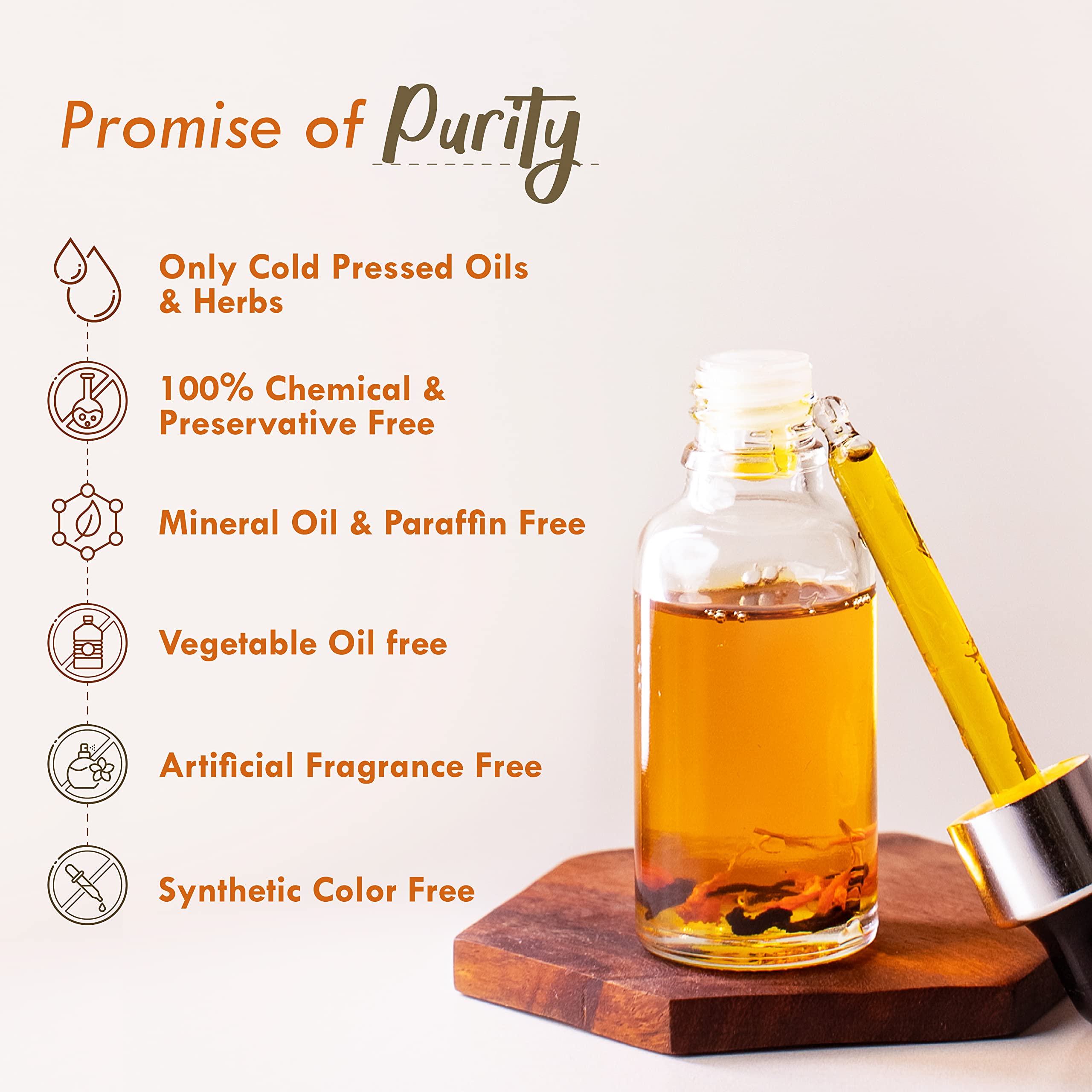 Nat Habit Clove Marigold Face Oil for Acne-Prone Skin - 100% Natural Cold Pressed Oil Blend with 13 Botanicals to Control Breakouts & Balance Sebum - 15ml Mukhalaya Oil for Women - Perfect for Daily Skincare Routine & Overnight Treatment