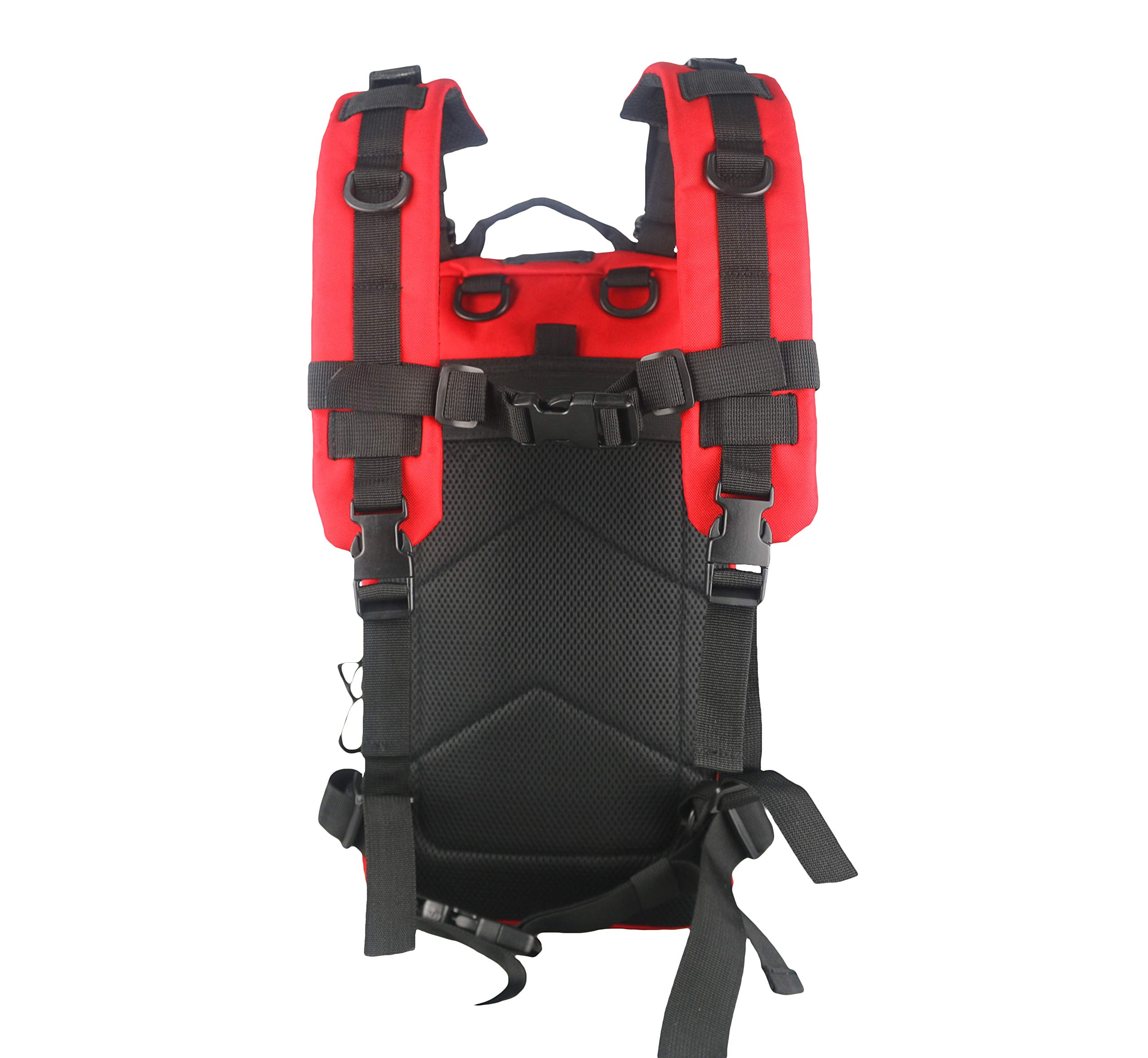 Lightning X Stocked EMS/EMT Trauma & Bleeding First Aid Responder Medical Backpack + Kit (Red) - Emergency Medical Supplies for First Responders, Paramedics & Outdoor Adventures