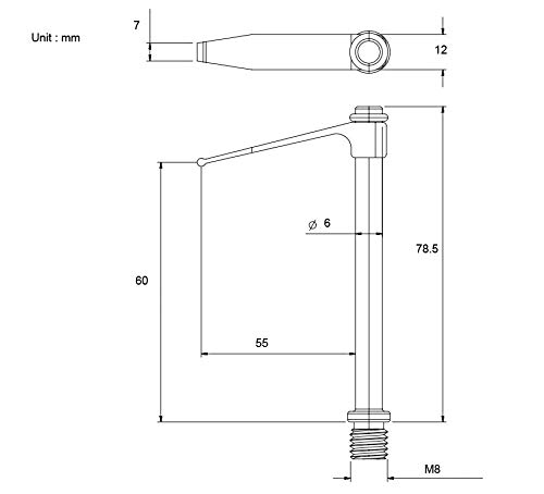 Precision CMM Fixtures M8 Tension Clamp (55mm Length) - Ideal for Coordinate Measuring Machines & Dimensional Inspection
