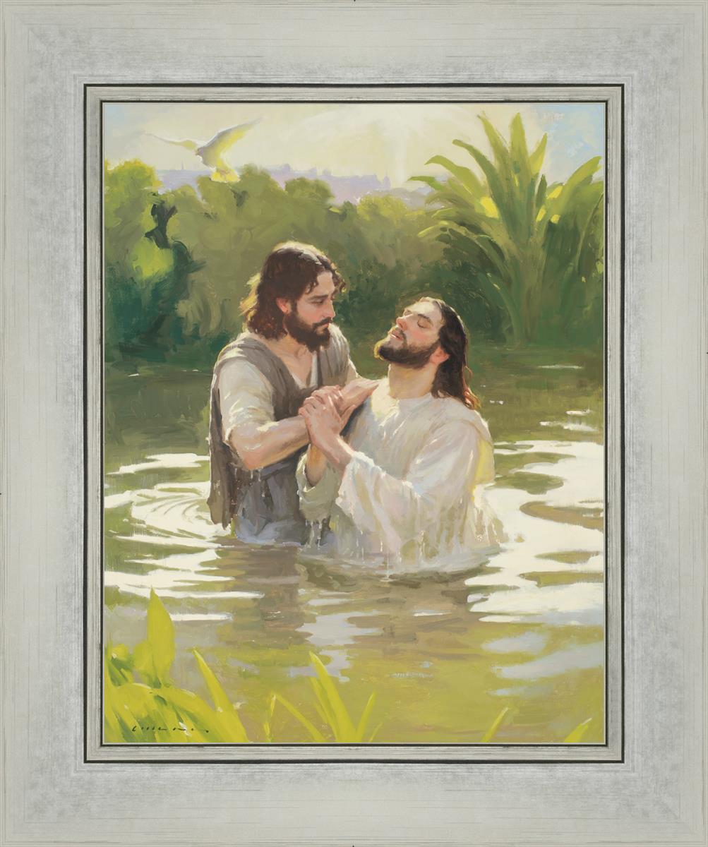 Baptism of The Savior - Religious Christian Wall Art for Home & Church Decor - Perfect for Baptism Ceremonies, Sunday School & Faith-Based Gifts