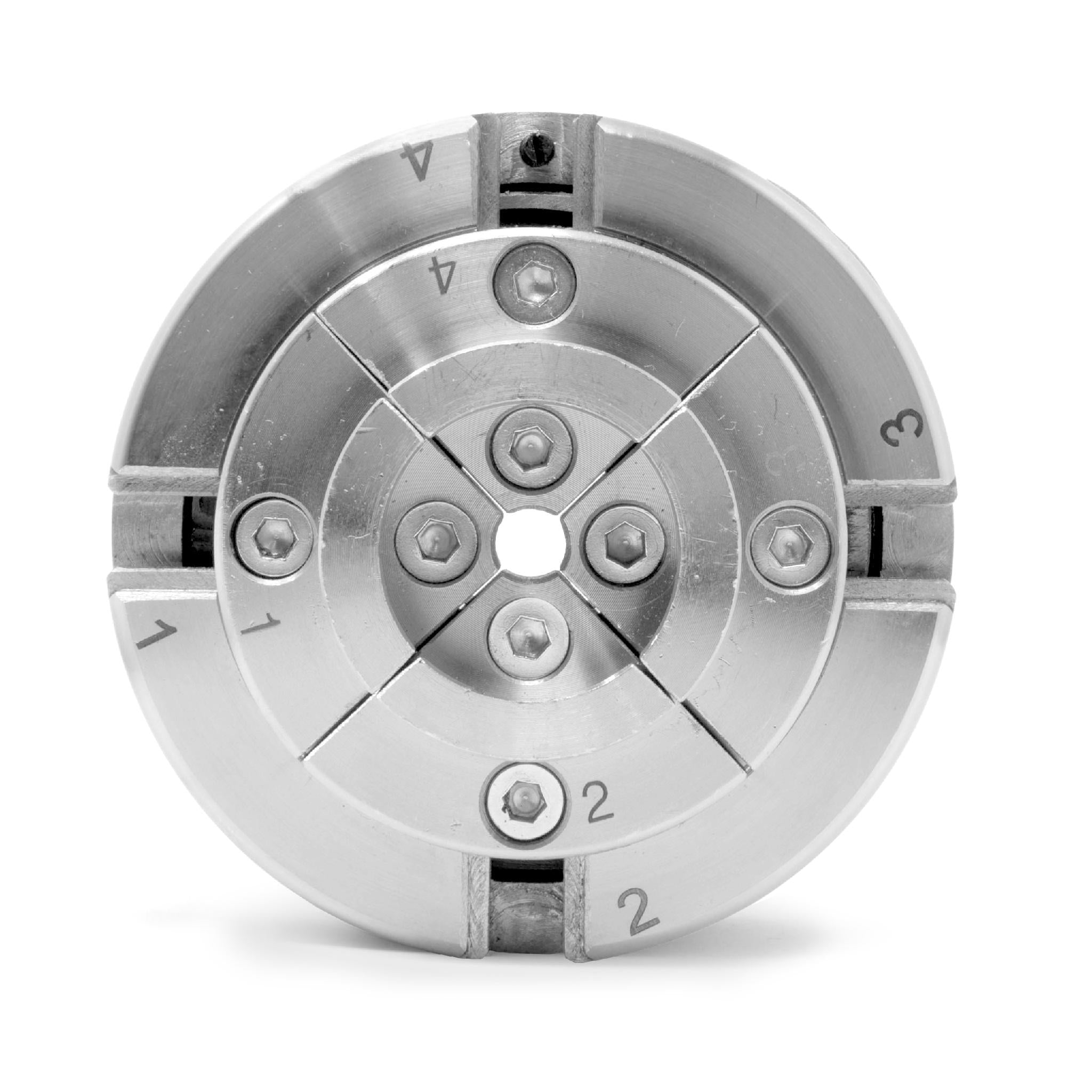 WEN LA4374 3.75 Inch 4 Jaw Self Centering Lathe Chuck Set with 1 Inch x 8TPI Thread - Perfect for Metalworking, Woodturning, and DIY Projects on Mini Lathes