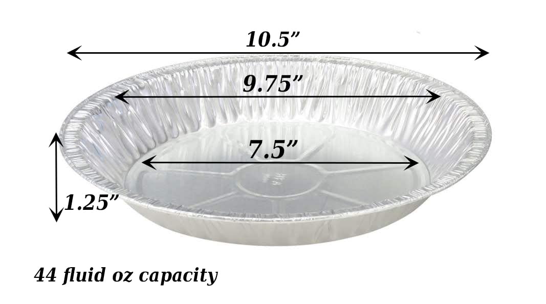 KitchenDance 11-Inch Disposable Aluminum Pie Pans - Heavy Duty Silver Foil Baking Pans for Pies, Quiches & Desserts | Nonstick, 100-Pack | Perfect for Holiday Baking, Potlucks & Meal Prep