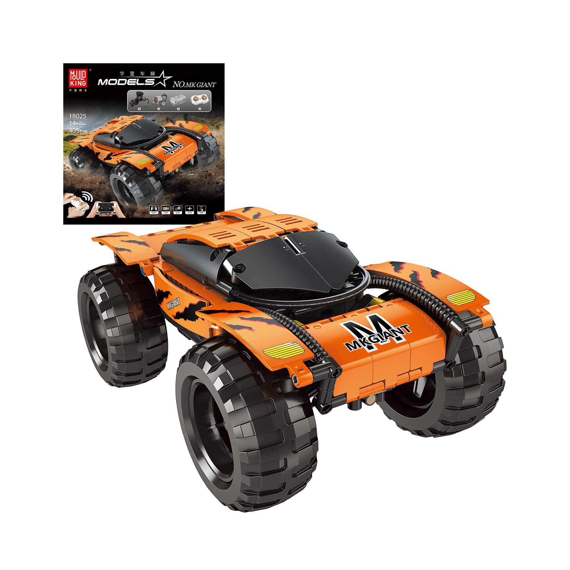 Mould King 18025 Remote Control Car Building Kit - 405 PCS STEM Toy for Kids & Adults | Giant Climbing Buggy with Powerful Motors | Perfect for Indoor & Outdoor Play, Birthday Gifts, and STEM Learning Activities