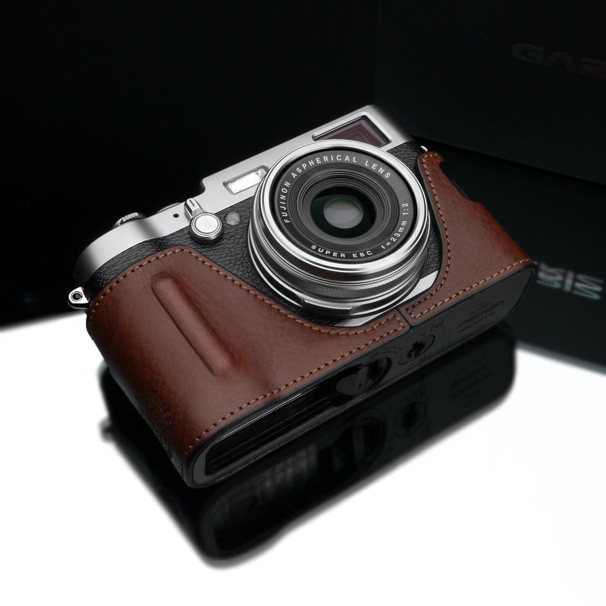 Gariz Genuine Brown Leather Camera Case for Fujifilm X100/X100S/X100T - Premium Protective Cover for Travel & Street Photography