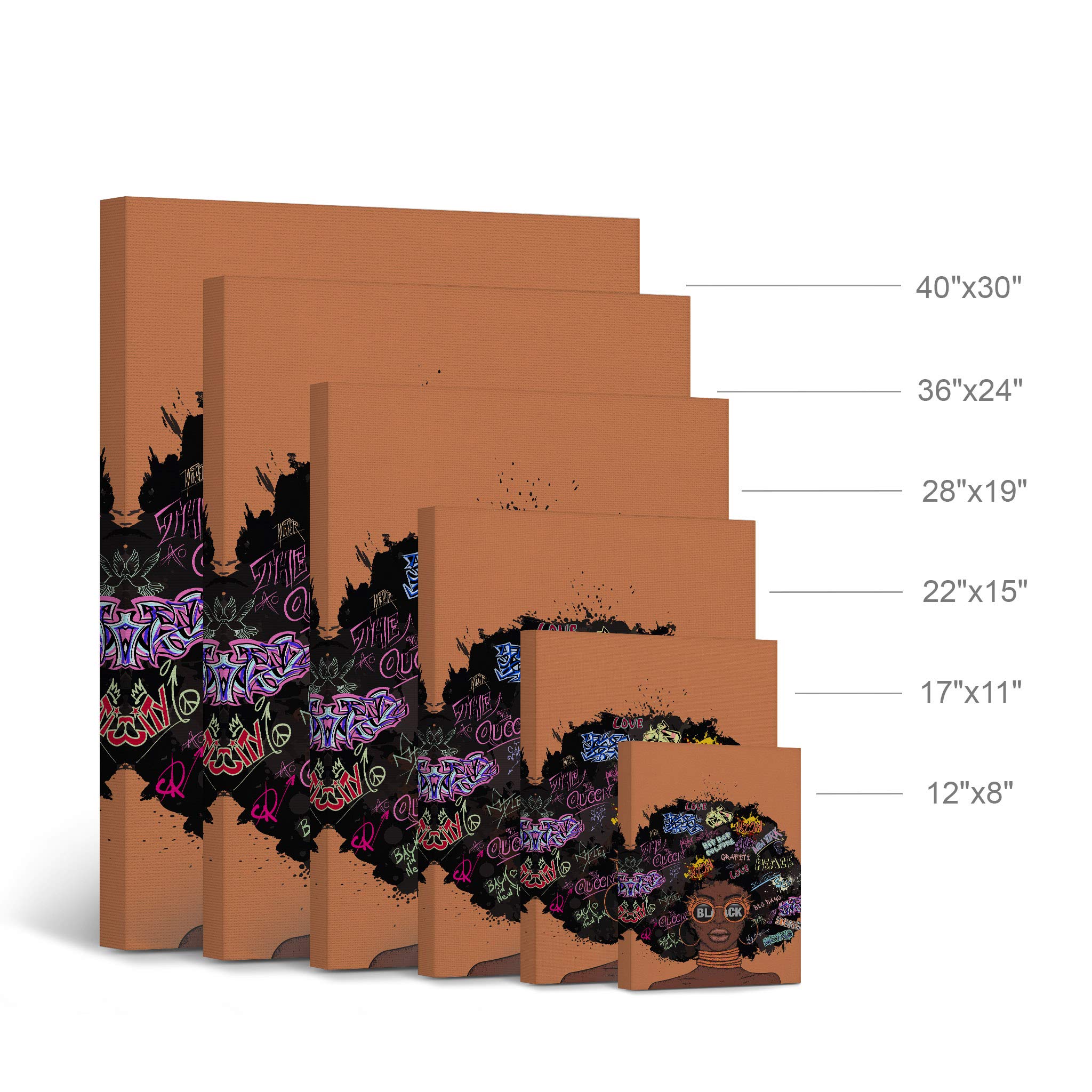 African American Wall Art Canvas Prints - Black Art Wall Decor for Home & Office - 22x15 Inches - Perfect for Living Room, Bedroom & Office Decor