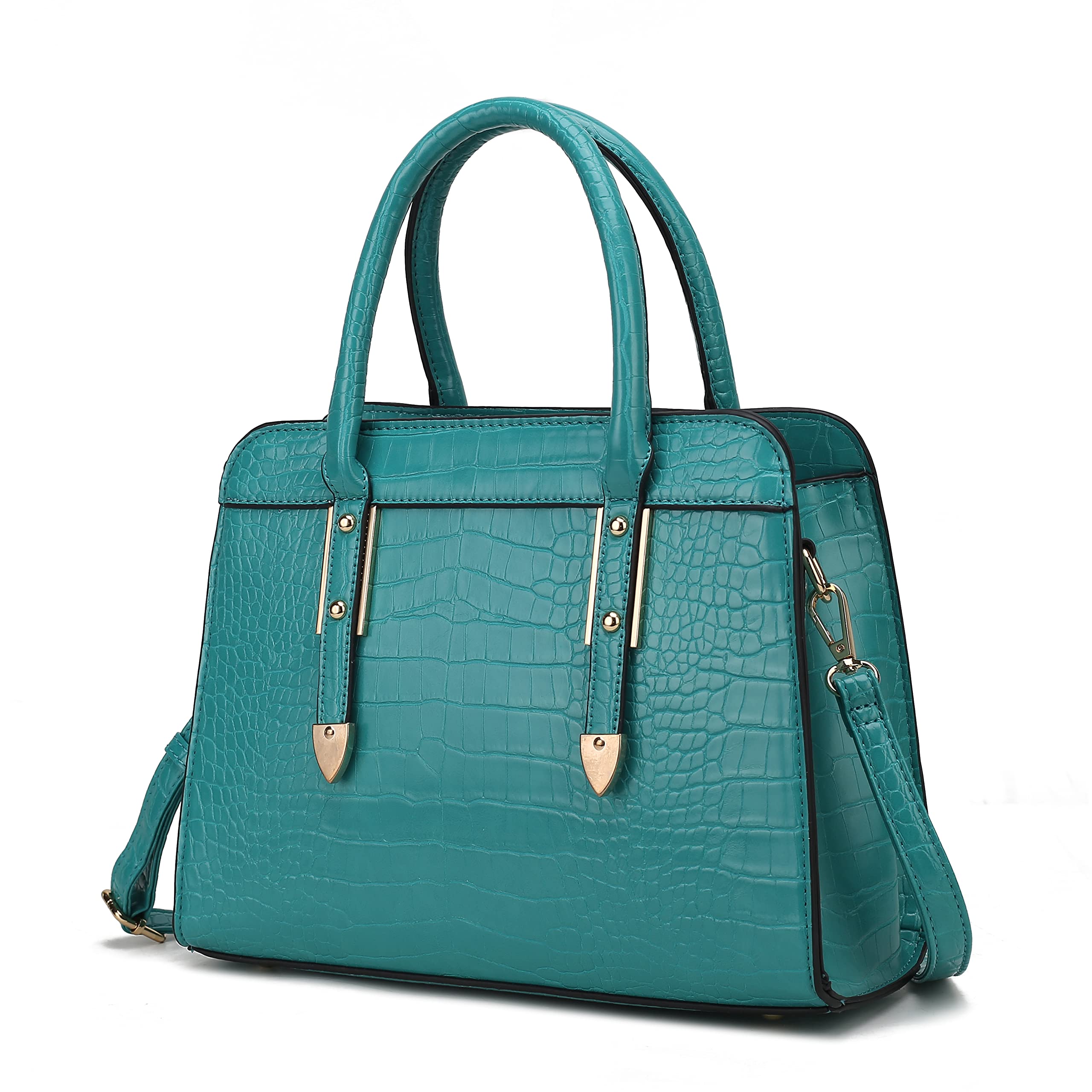 MKF Collection Women's Vegan Leather Satchel Bag - Crossbody & Top Handle Handbag Purse for Work, Travel & Everyday Use