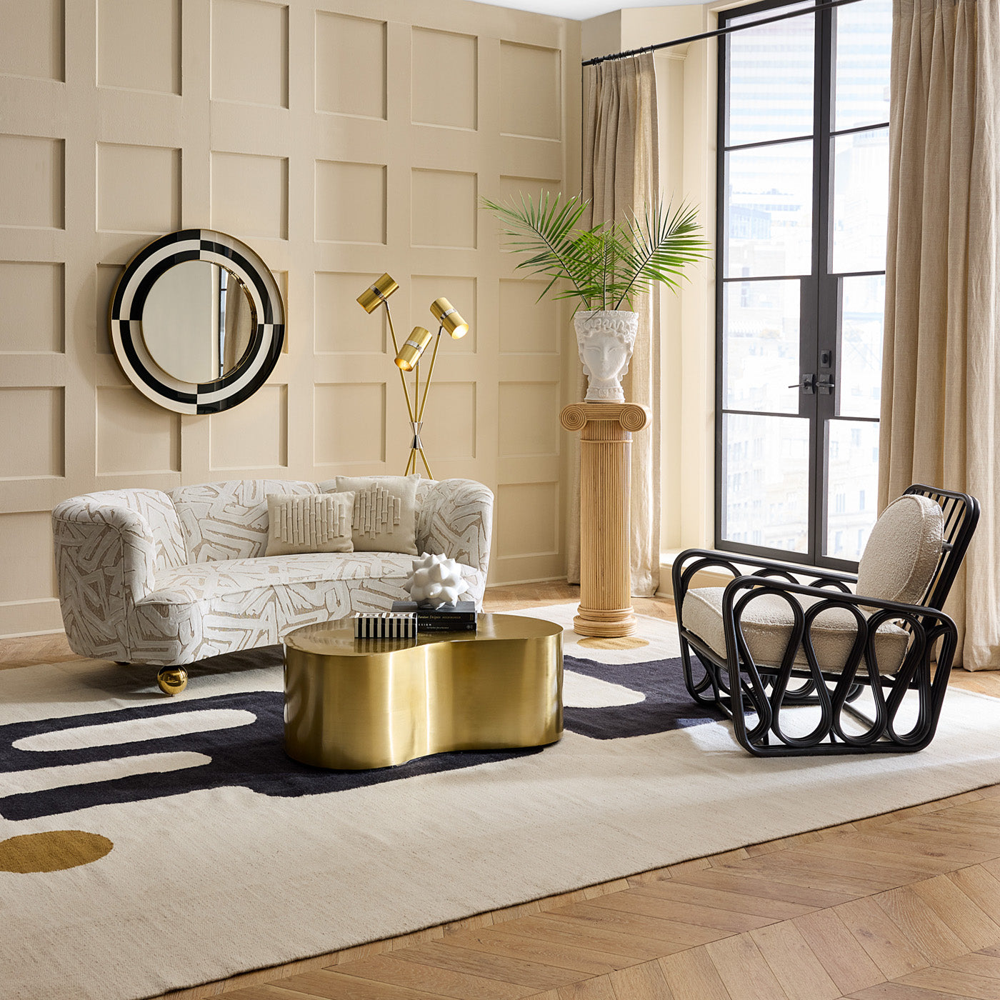 Op Art Mirror - Modern Abstract Wall Decor for Living Room, Bedroom & Office - Unique Optical Illusion Design for Home & Office Decor