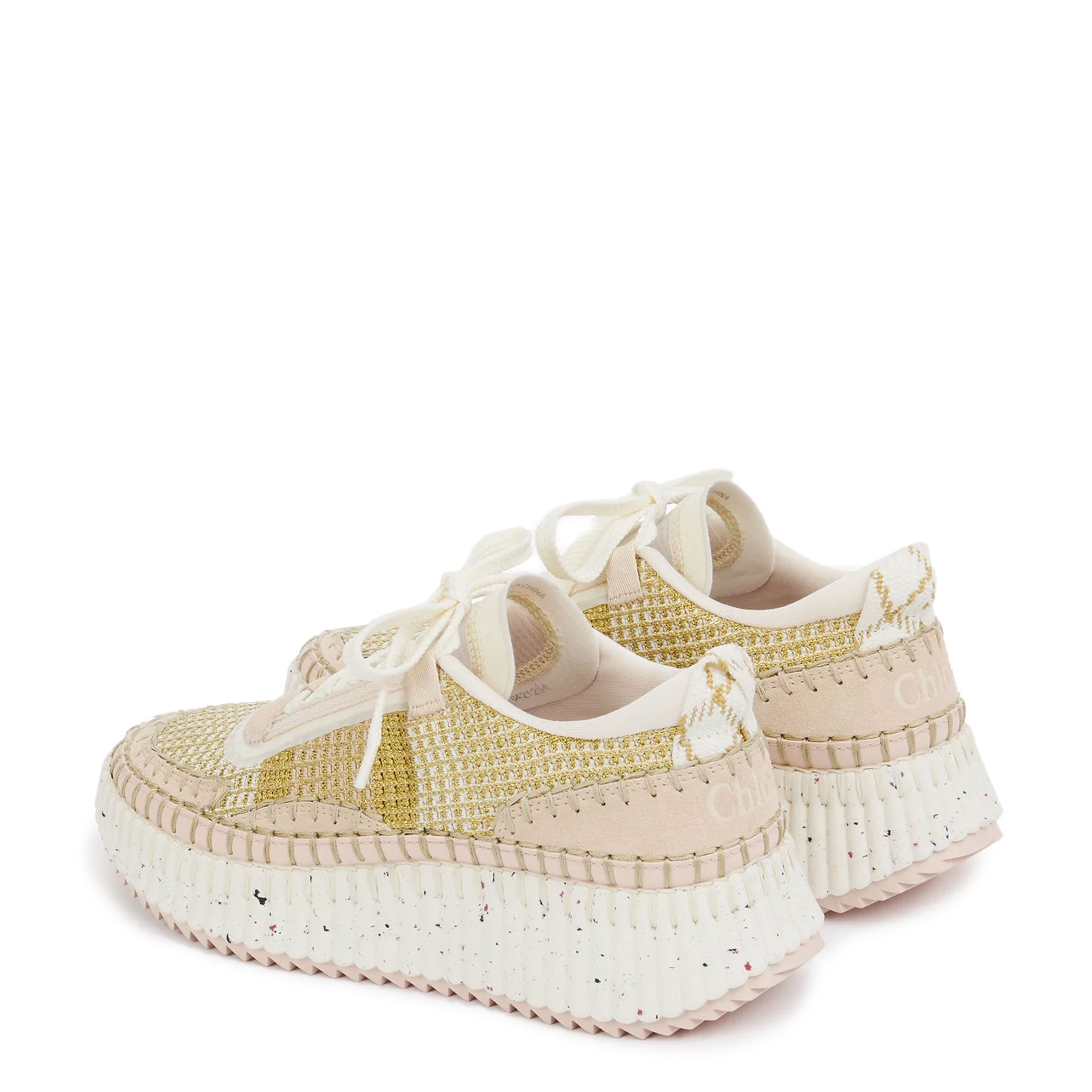 Nama Metallic Sneakers for Women - Stylish Pink & Gold Fashion Shoes for Casual Wear, Running, and Gym Workouts