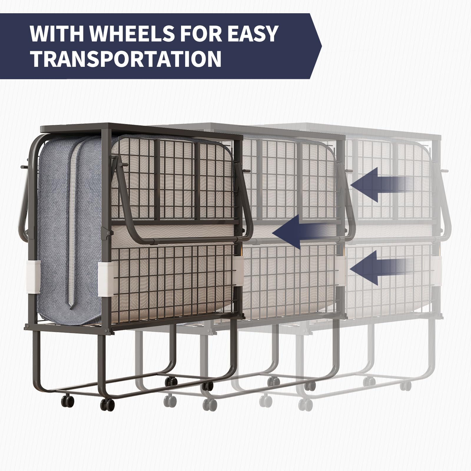 Upgraded Folding Bed for Adults - Full Size 75