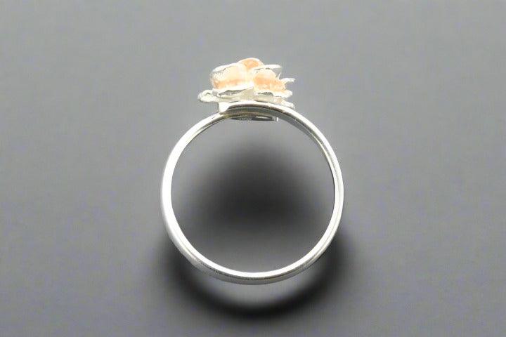 Adjustable Peony Flower Ring in Silver & Gold - Elegant Floral Jewelry for Women, Perfect for Weddings, Parties & Everyday Wear