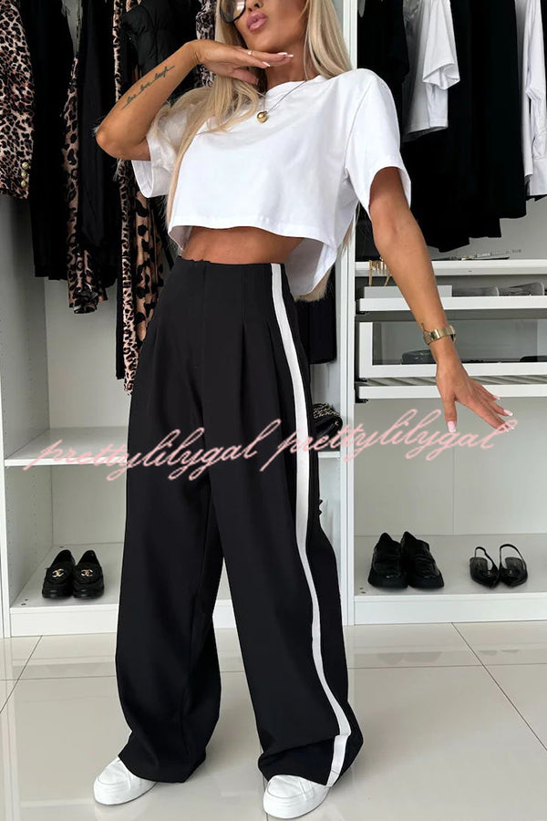 Tayshia Women's Short Sleeve Crop Top Stretchy T-Shirt - Casual Summer Outfit for Beach, Yoga & Streetwear