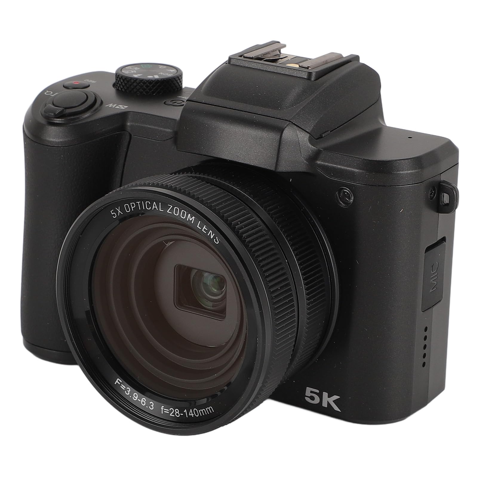 5K Digital Camera, 64MP 5X Optical Zoom Vlogging Camera with 3.2in Touch Screen - Compact Anti-Shake Dual Cameras for Kids, Students & Teens - Perfect for YouTube, Travel, Birthday Gifts & Everyday Photography
