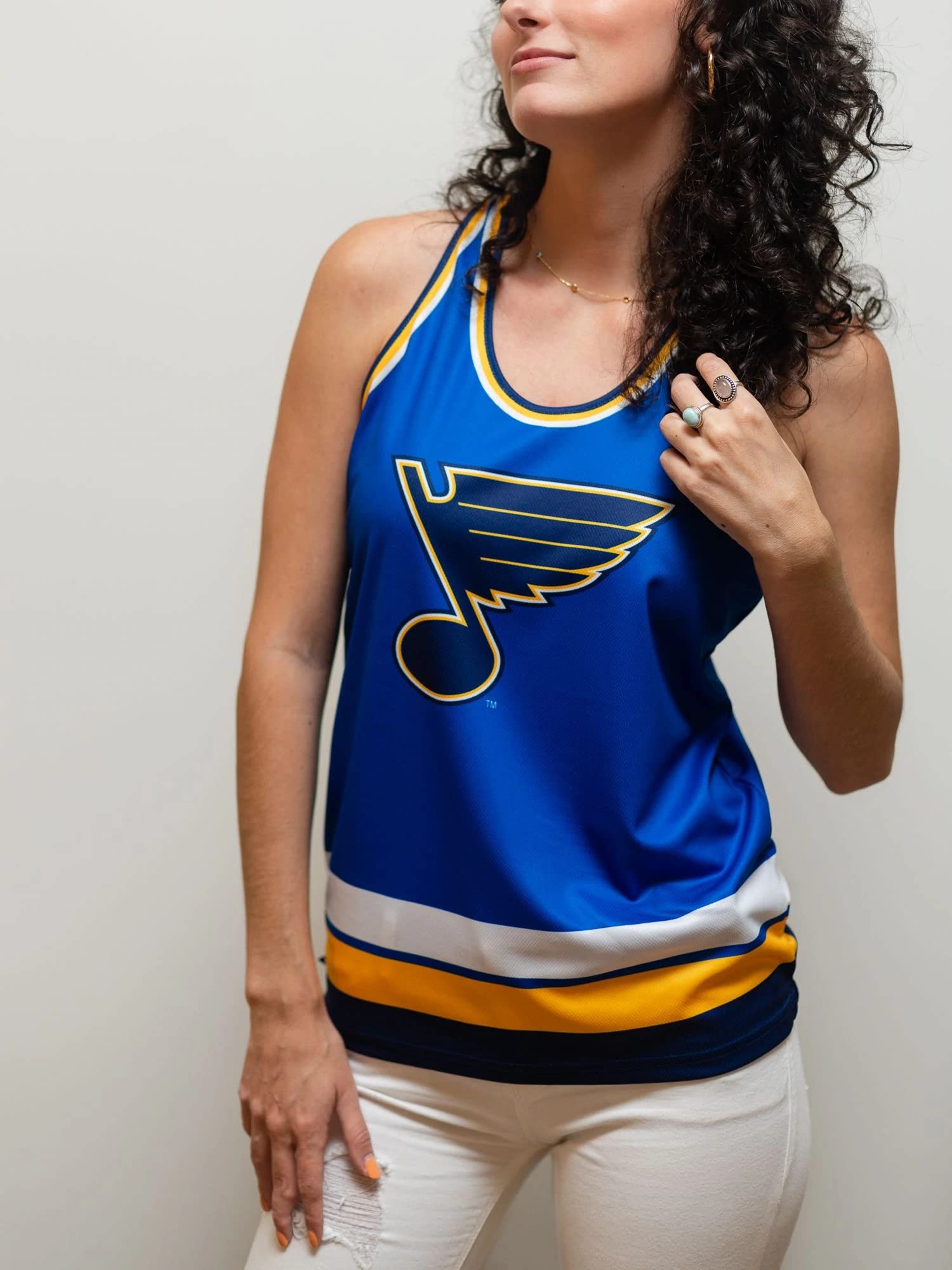 St. Louis Blues Women's Hockey Tank Top - Racerback Design for Comfort & Style - Perfect for Game Day, Workouts, and Casual Wear