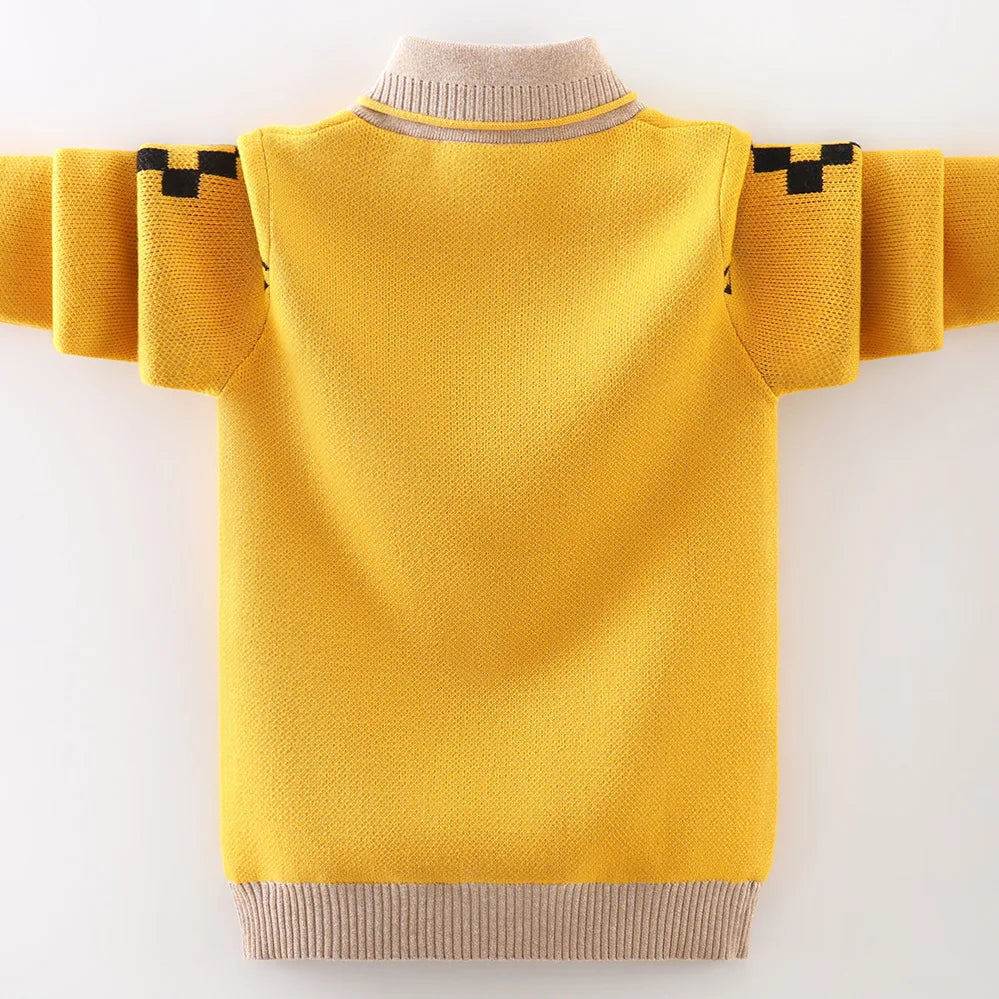 Kids' Cotton Knit Pullover Sweater - Warm Winter Clothes for Boys & Girls | Cozy Outfit for School, Play & Outdoor Activities