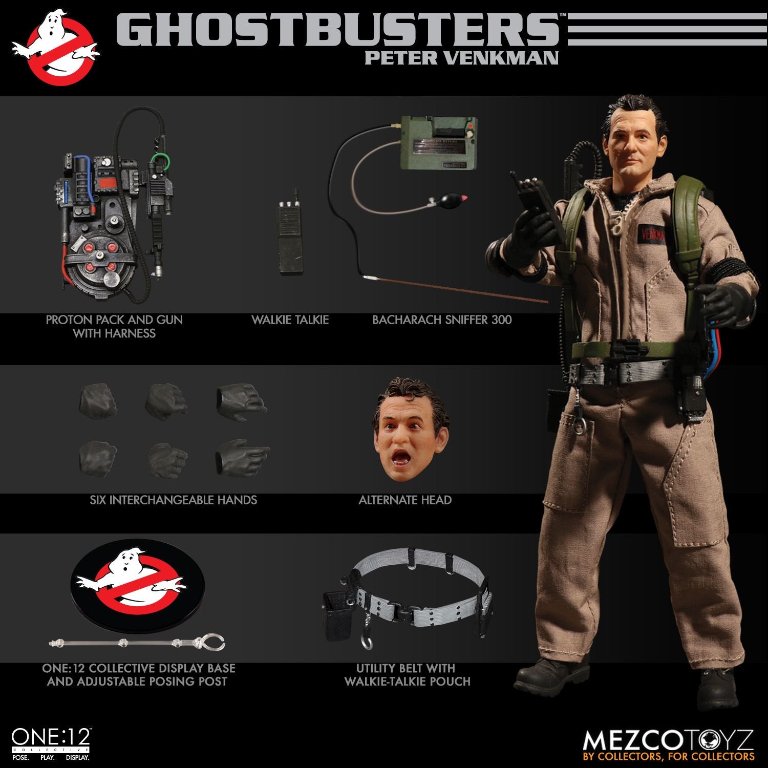 Mezco Toyz One:12 Collective Ghostbusters Deluxe Box Set - 1/12 Scale Action Figures (6-Pack) | Perfect for Collectors, Display & Ghostbusters Fans