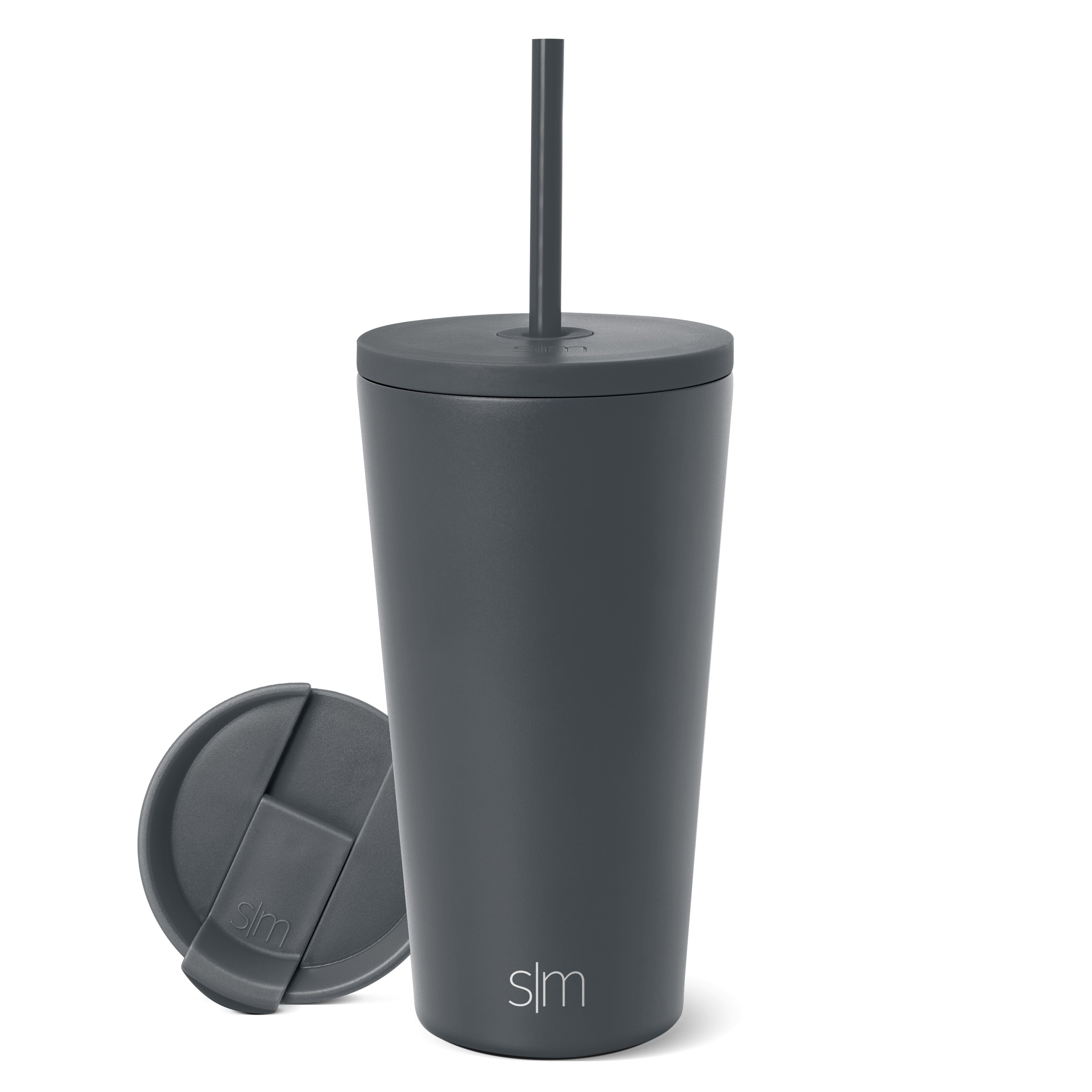 16Oz Classic Stainless Steel Tumbler with Lid & Straw - Insulated Coffee Cup for Hot & Cold Drinks - Perfect for Office, Travel, Gym & Outdoor Activities