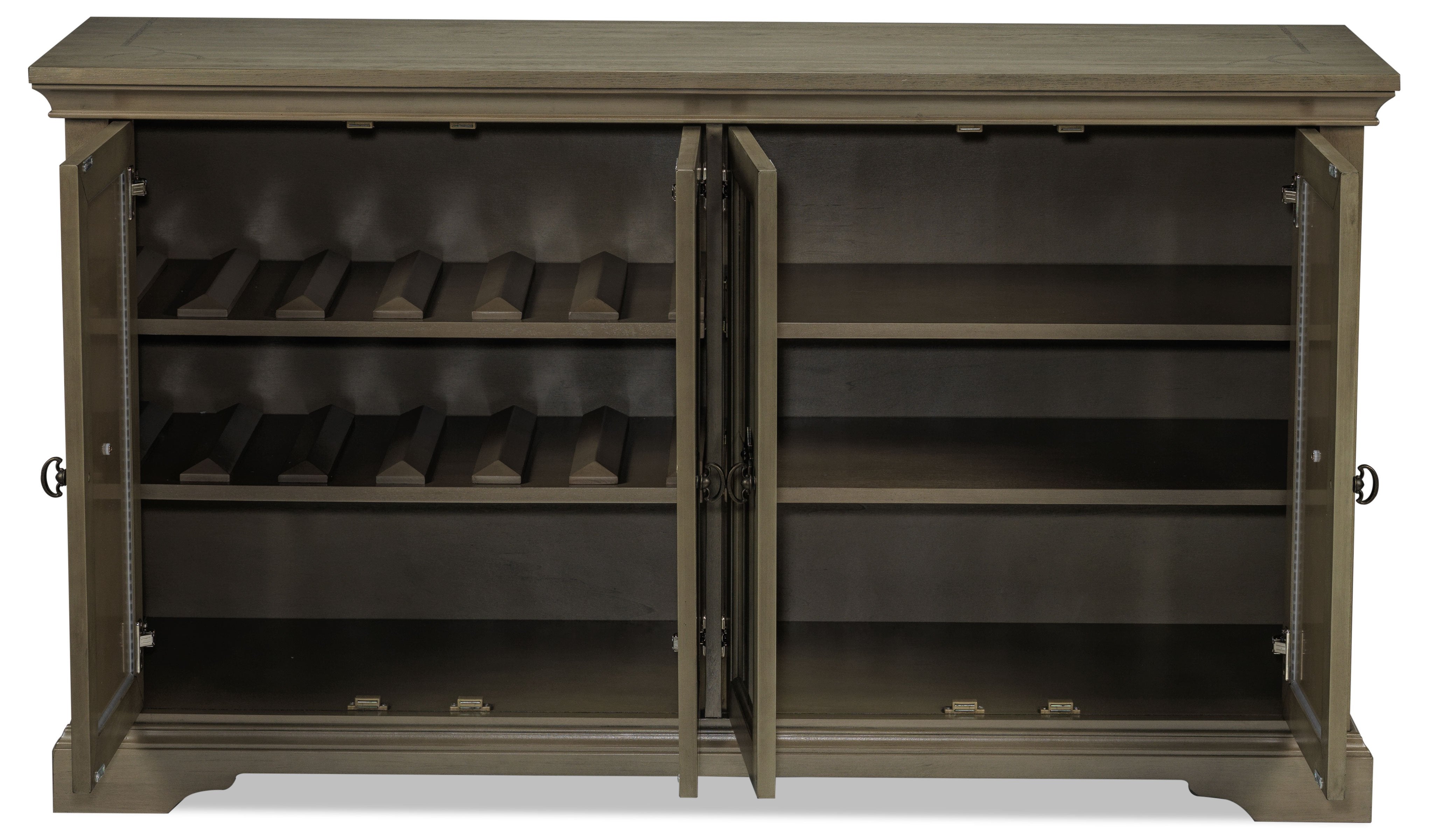 Premium Oak Cleopatra Server - Elegant Dining Room Buffet Sideboard for Formal Entertaining & Storage