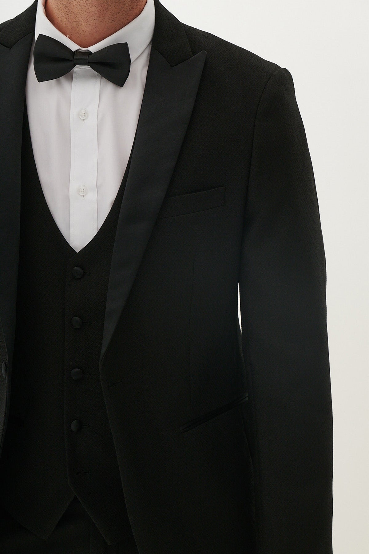 Dalton Black Tuxedo Lapel Diamond 3-Piece Suit for Men | Formal Wedding, Prom & Evening Wear