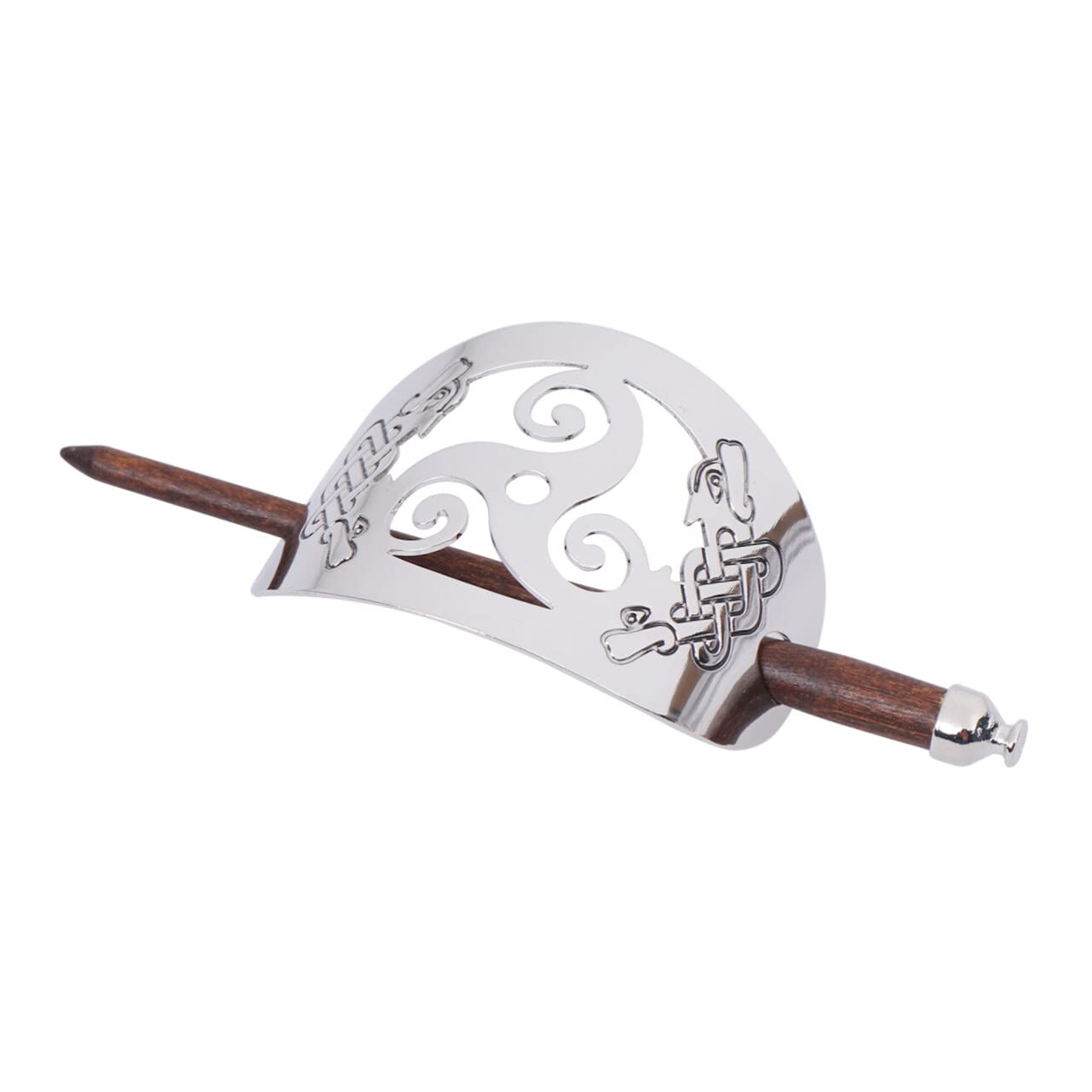 Vintage Metal Bun Cage Hair Clip - Braid Hair Accessories for Women, Wood Hair Sticks & Jaw Clips - Perfect for Boho, Retro & Everyday Hairstyles