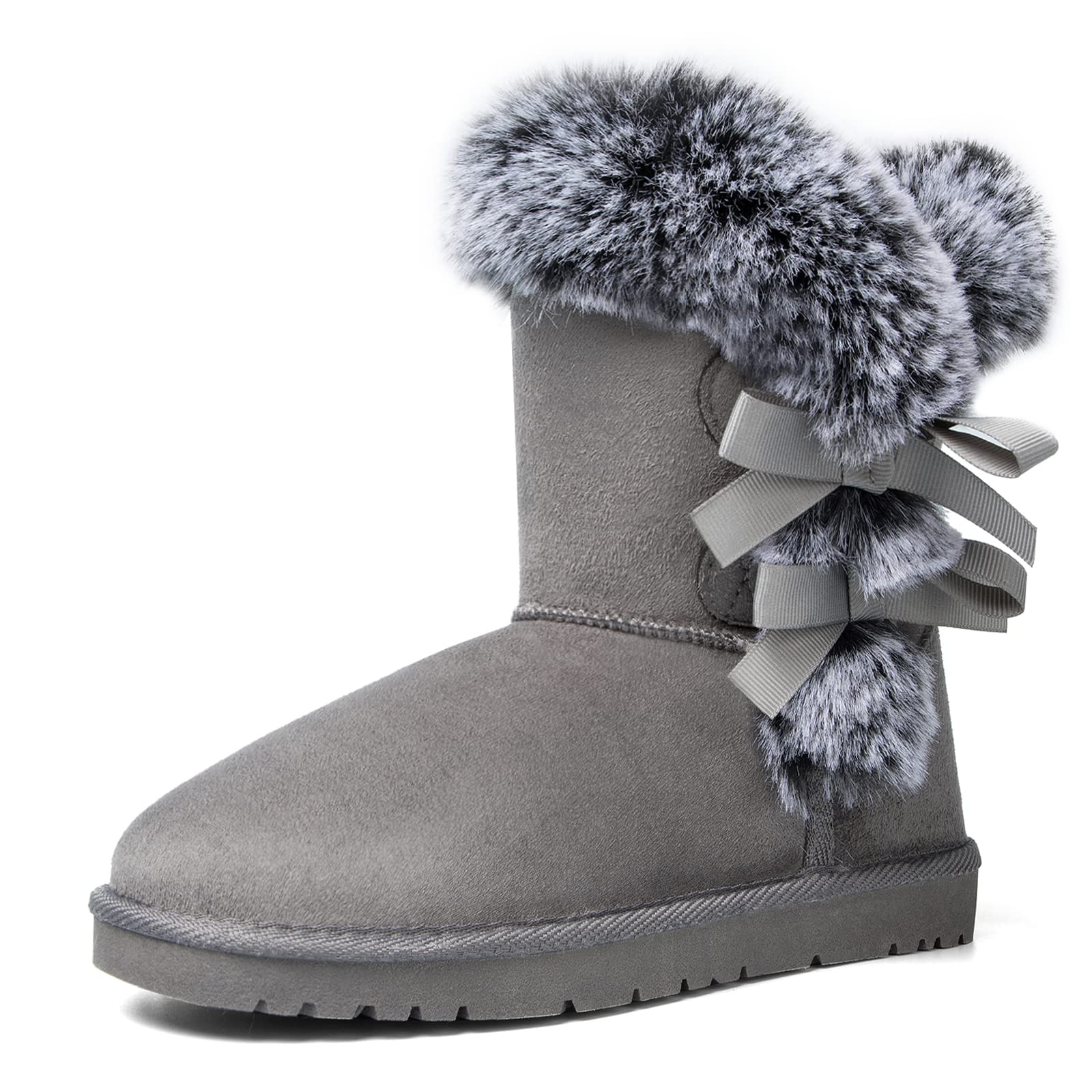 WFL Women's Classic Mid-Calf Snow Boots with Fur Lining - Waterproof Winter Boots for Women - Warm & Stylish Snow Shoes for Hiking, Snowy Days & Outdoor Activities