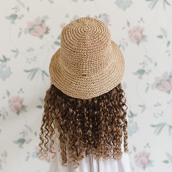 Crochet Bucket Hat for Kids - Sun Protection Summer Beach Hat for Boys & Girls - Perfect for Outdoor, Travel, and Vacation