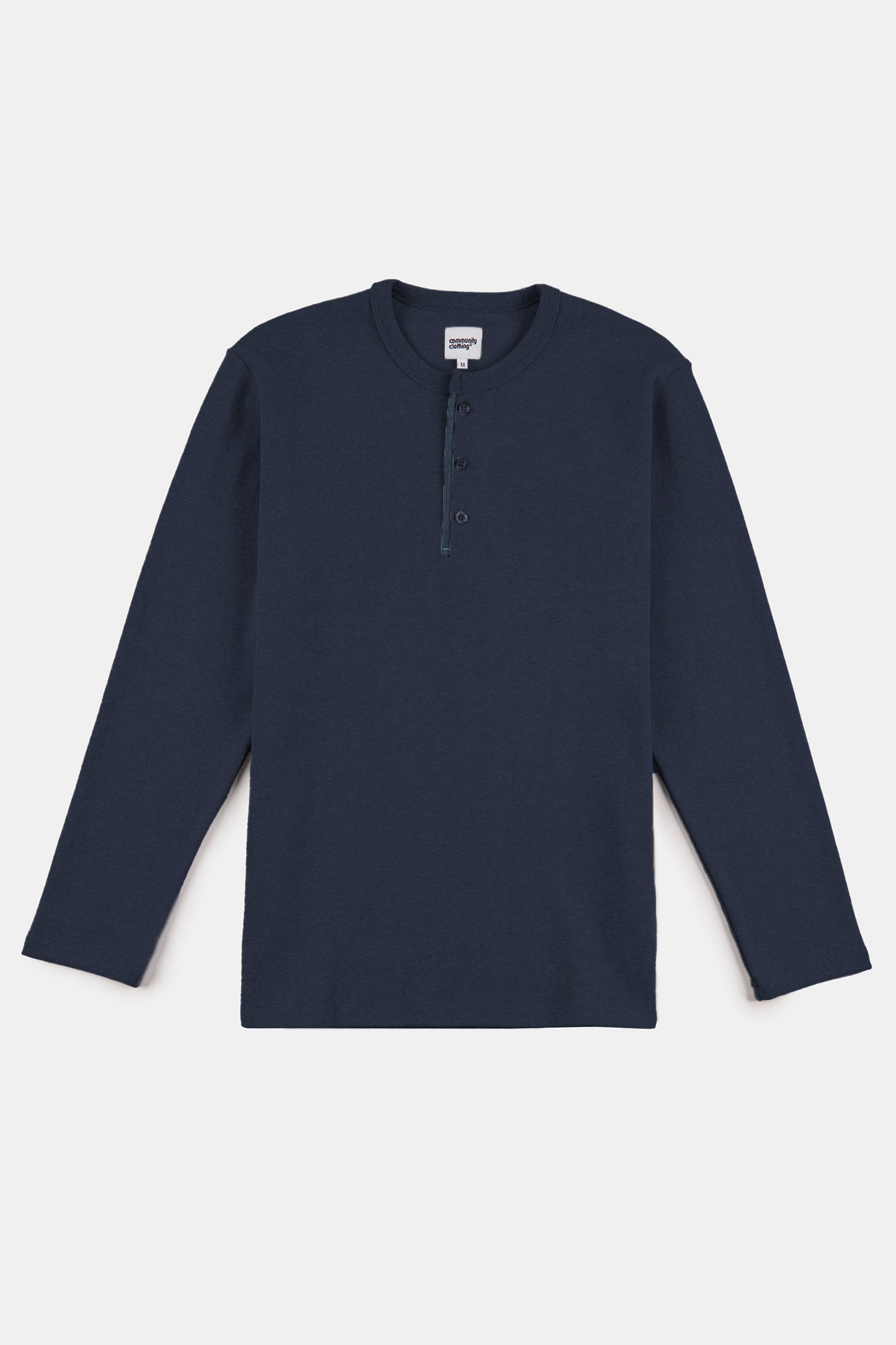 Men's Long Sleeve Henley Shirt - Soft Cotton Casual Button-Up Top for Men in Navy Blue | Perfect for Everyday Wear, Date Nights & Outdoor Activities