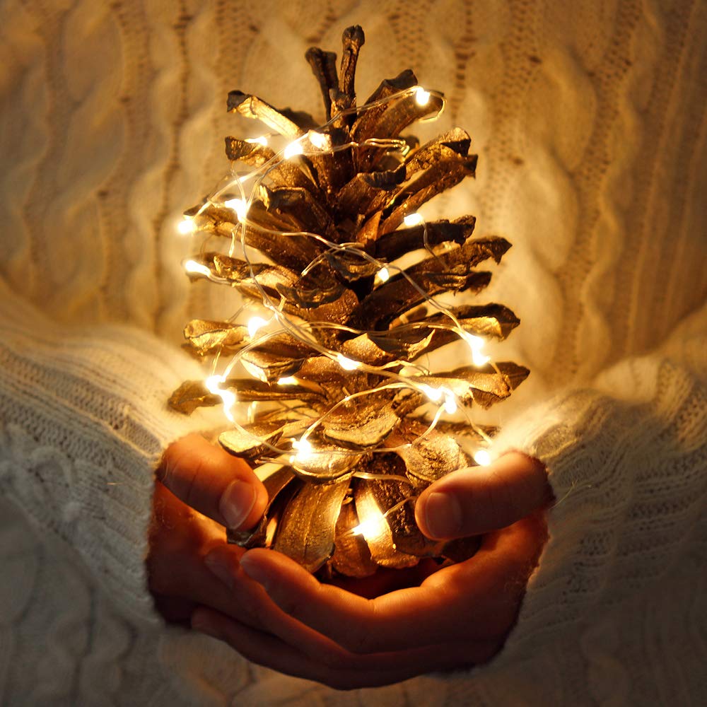 Sterno Home GL40736 50-Count Battery-Powered LED Fairy String Lights - 65.6-Feet Copper Wire Lights with Remote (4 Pack) for Indoor & Outdoor Decor, Parties, Weddings, and Garden Lighting