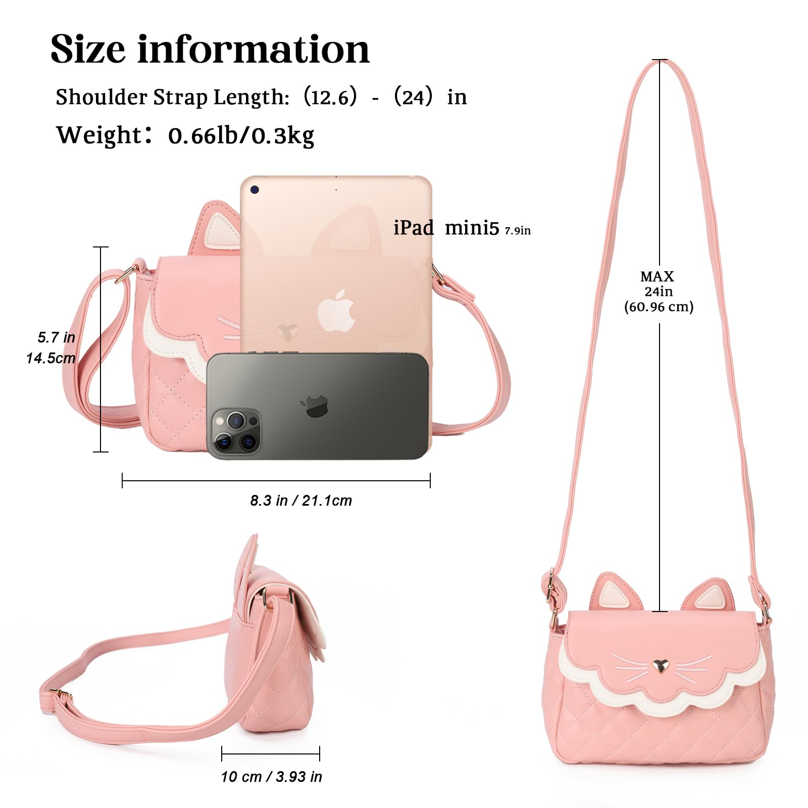Gladdon Cute Cat Crossbody Bag for Teen Girls - Fashion Wallet Purse for Birthday Gifts | Perfect for School, Travel & Everyday Use