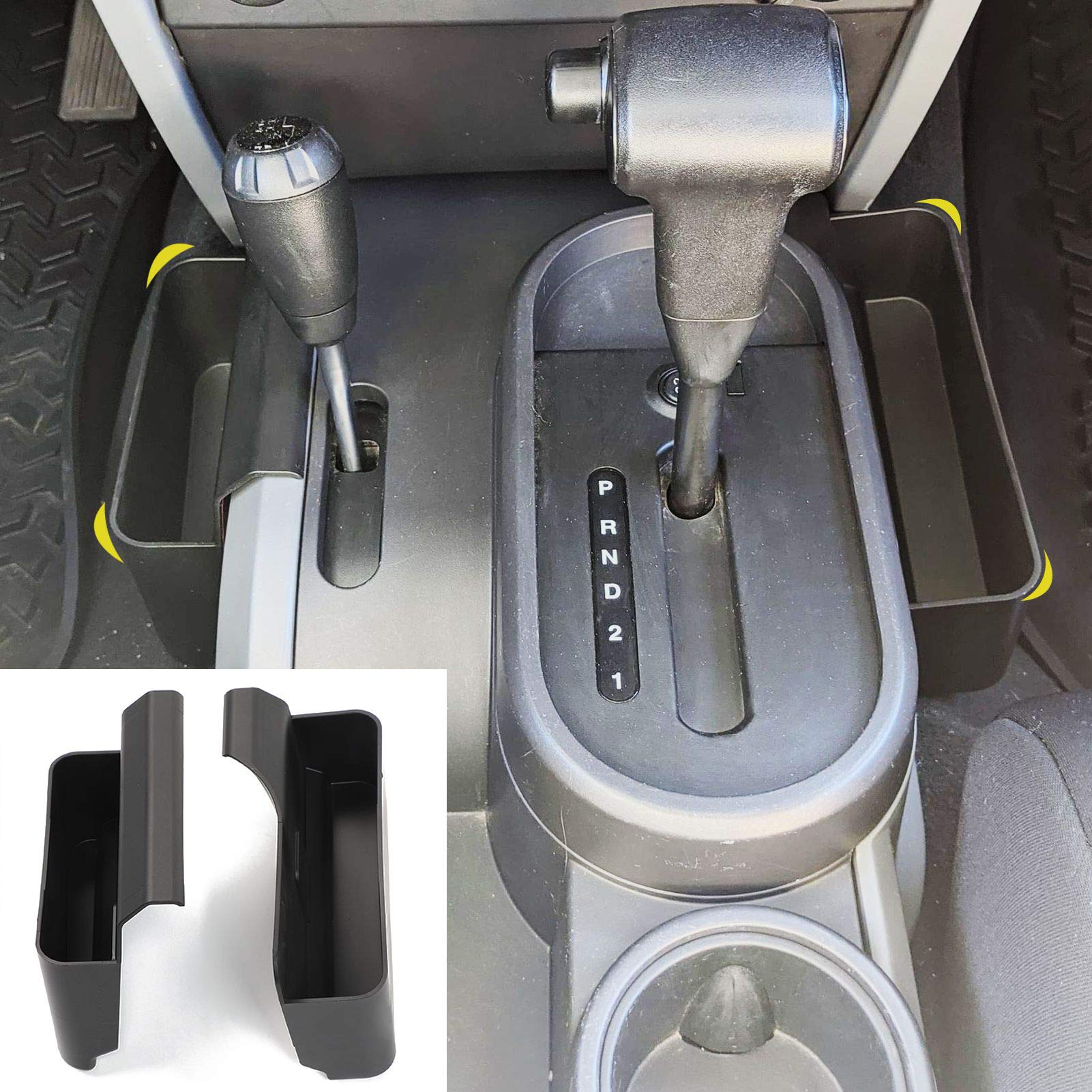 JeCar JK Storage Tray & Gear Shift Organizer - Center Console Accessory for 2007-2010 Jeep Wrangler JK/JKU | Perfect for Road Trips & Off-Road Adventures