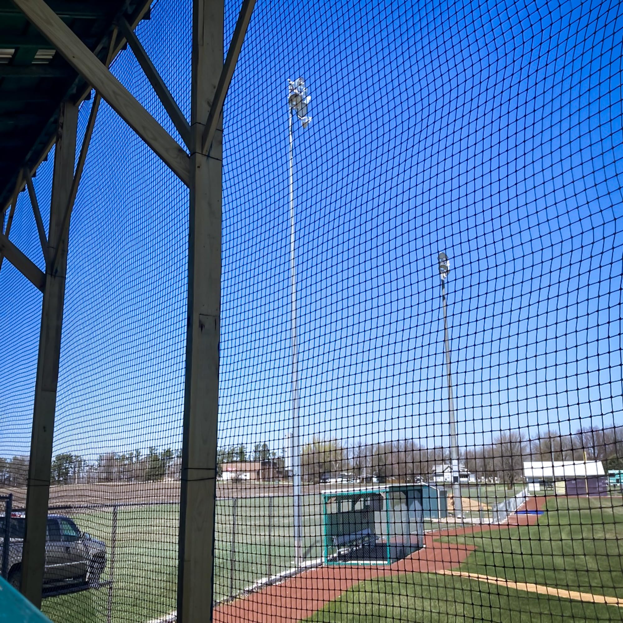 36-Ply Twisted Knotted Nylon Baseball Backstop Net - Heavy Duty Practice & Game Protection for Baseball Fields, Batting Cages & Backyards