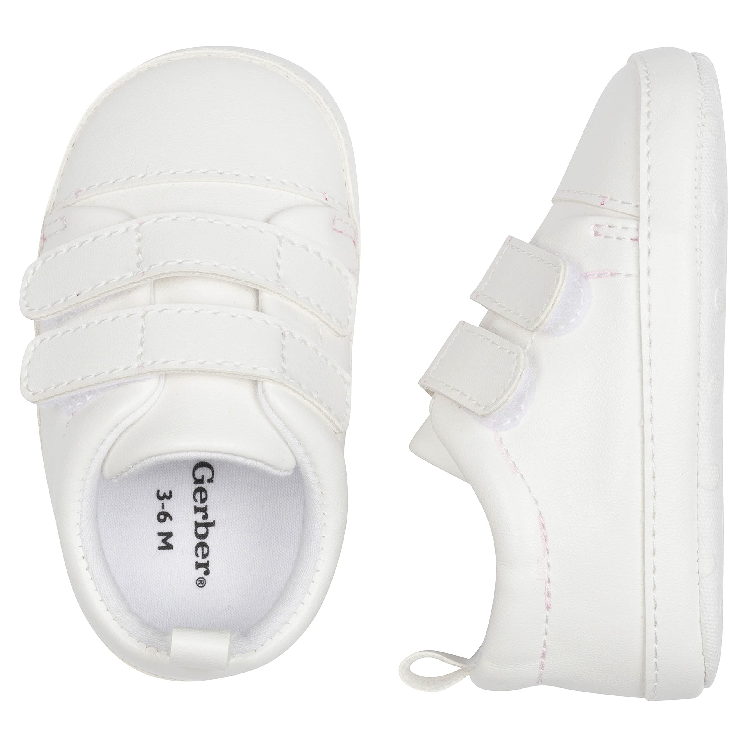 Gerber Baby Sneakers for Newborns & Toddlers - Unisex Crib Shoes for Boys & Girls - Perfect for First Steps & Playtime