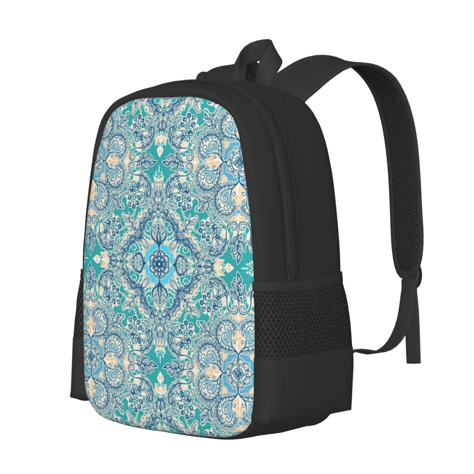 JZDACH Cute Lightweight Laptop Backpack for Teens - Middle School Bookbag with Large Capacity for Boys & Girls | Fits Pencil Box, Textbooks & Water Bottles | Trendy Tie Dye Flower Design - Perfect for School, Travel & Daily Commute