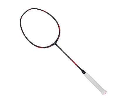 Li Ning Aeronaut 4000C Unstrung Badminton Racket - Professional Carbon Fiber Shuttlecock Racket [Black/Red] AYPM444 - Perfect for Competitive Play & Training Sessions
