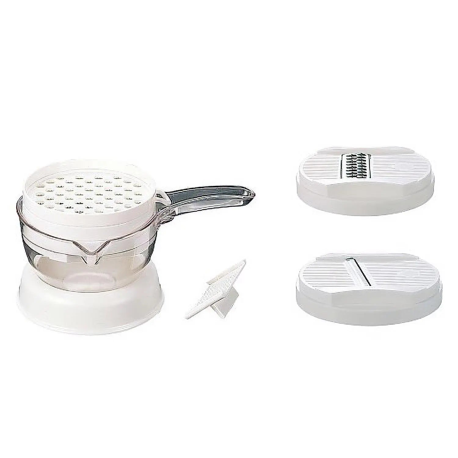 Akebono 3-Piece Mandoline Slicer Set - Stainless Steel Blades & Non-Slip Base for Effortless Slicing, Dicing & Julienning - Perfect for Vegetables, Fruits & Meal Prep