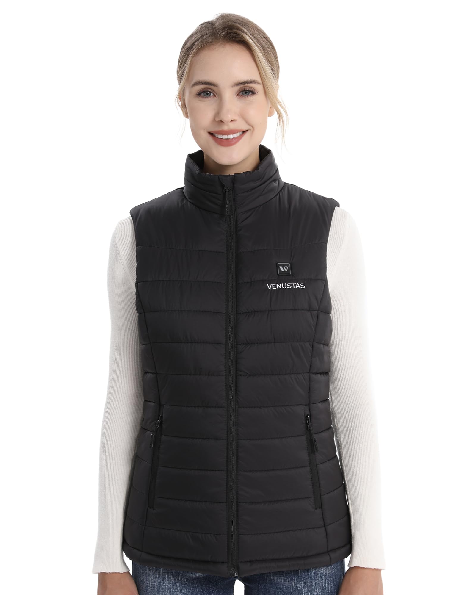 Venustas Women's Heated Vest with Rechargeable Battery - Lightweight Quilted Winter Vest for Outdoor Activities, Hiking & Cold Weather