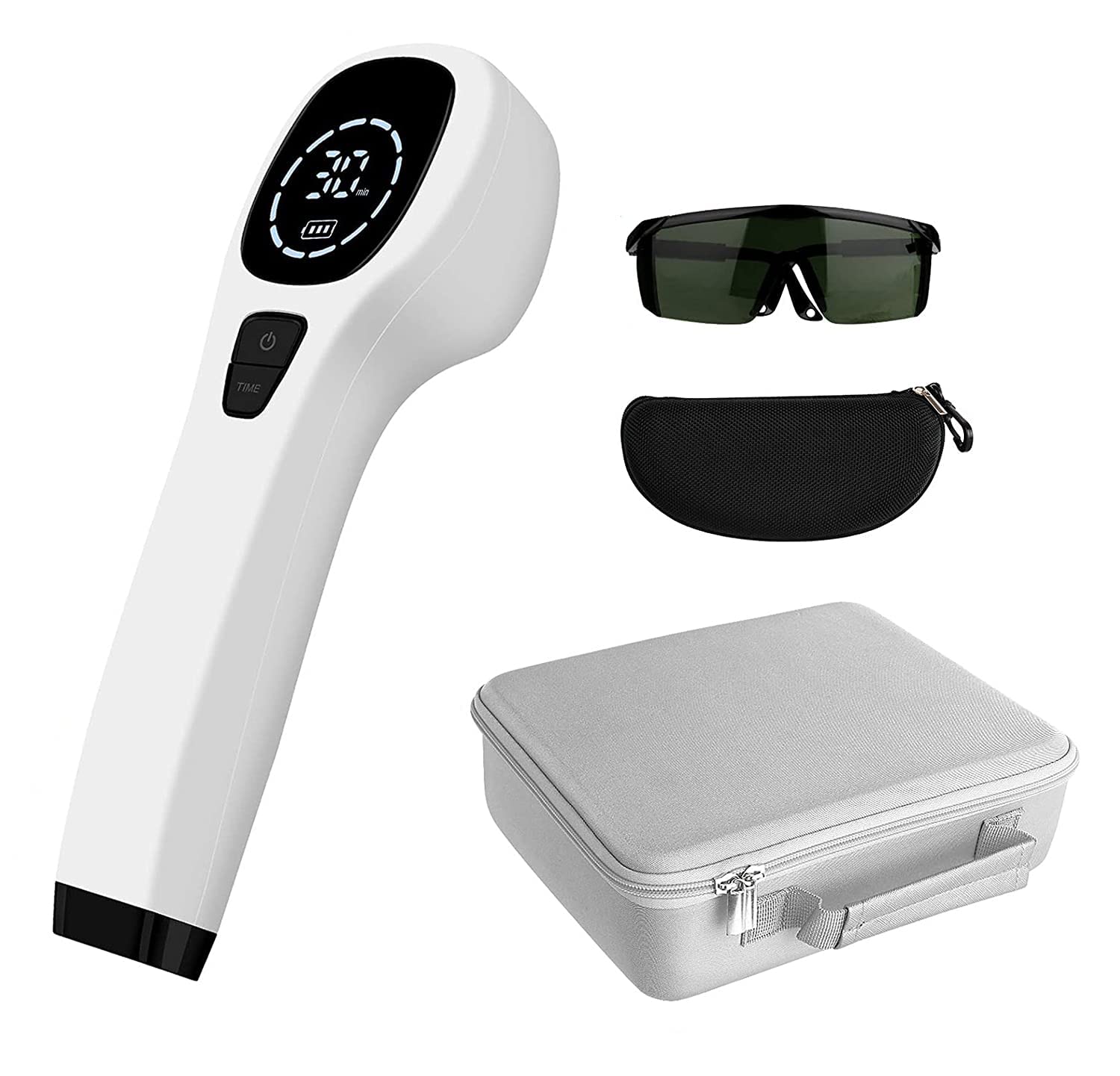 Best Red Light Therapy Device for Pain Relief - 650nm & 808nm Infrared Light for Muscle, Knee, Shoulder, Back Pain - Portable Handheld Unit with Safety Goggles (4*808nm LEDs) - Perfect for Home Use, Physical Therapy & Recovery