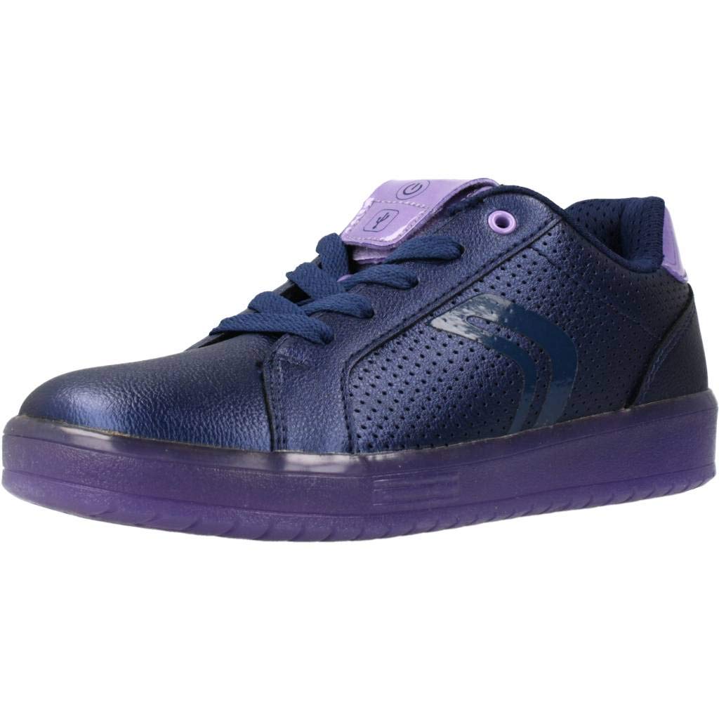 Geox KOMMODOR Girls Sneakers Size 33 Purple - Comfortable Casual Shoes for School, Play & Everyday Wear
