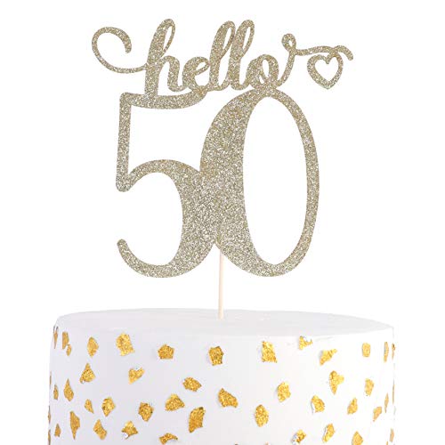 Hello 50th Cake Topper
