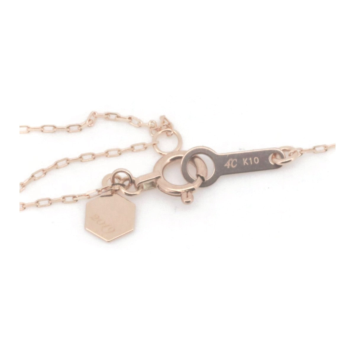 4℃ Diamond Semi-Transparent Stone K10PG Necklace for Women - Elegant 18K Gold Plated Pendant Jewelry Gift for Anniversary, Valentine's Day & Special Occasions