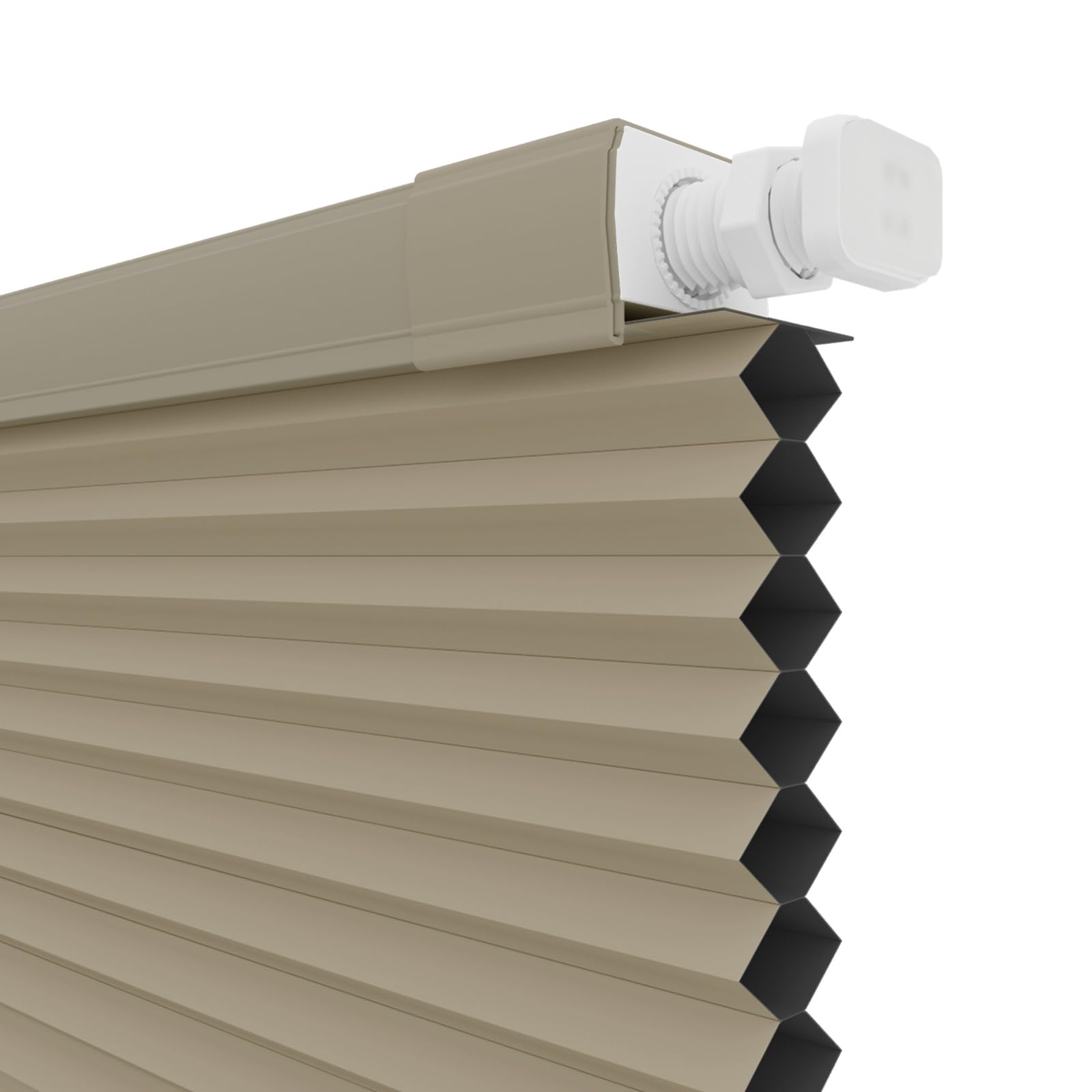 Changshade Cordless Blackout Cellular Shades - No Drill, No Tools Installation, 1.5” Honeycomb Blinds for Windows | Light Brown Room Darkening & Thermal Insulated Window Treatments | Perfect for Bedrooms, Nurseries & Home Offices