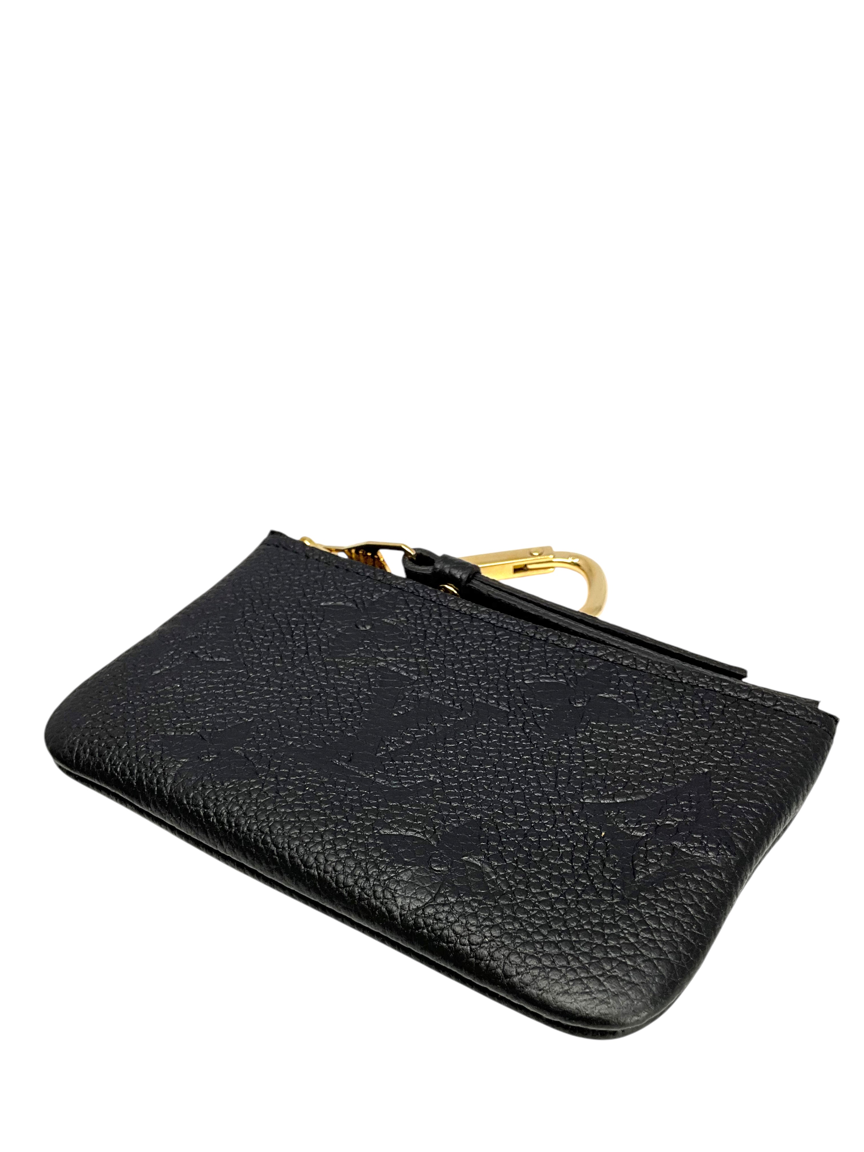 Authentic LOUIS VUITTON Monogram Empreinte Leather Key Pouch - Luxury Compact Wallet for Keys & Cards - Perfect for Everyday Use, Travel & Gift Giving