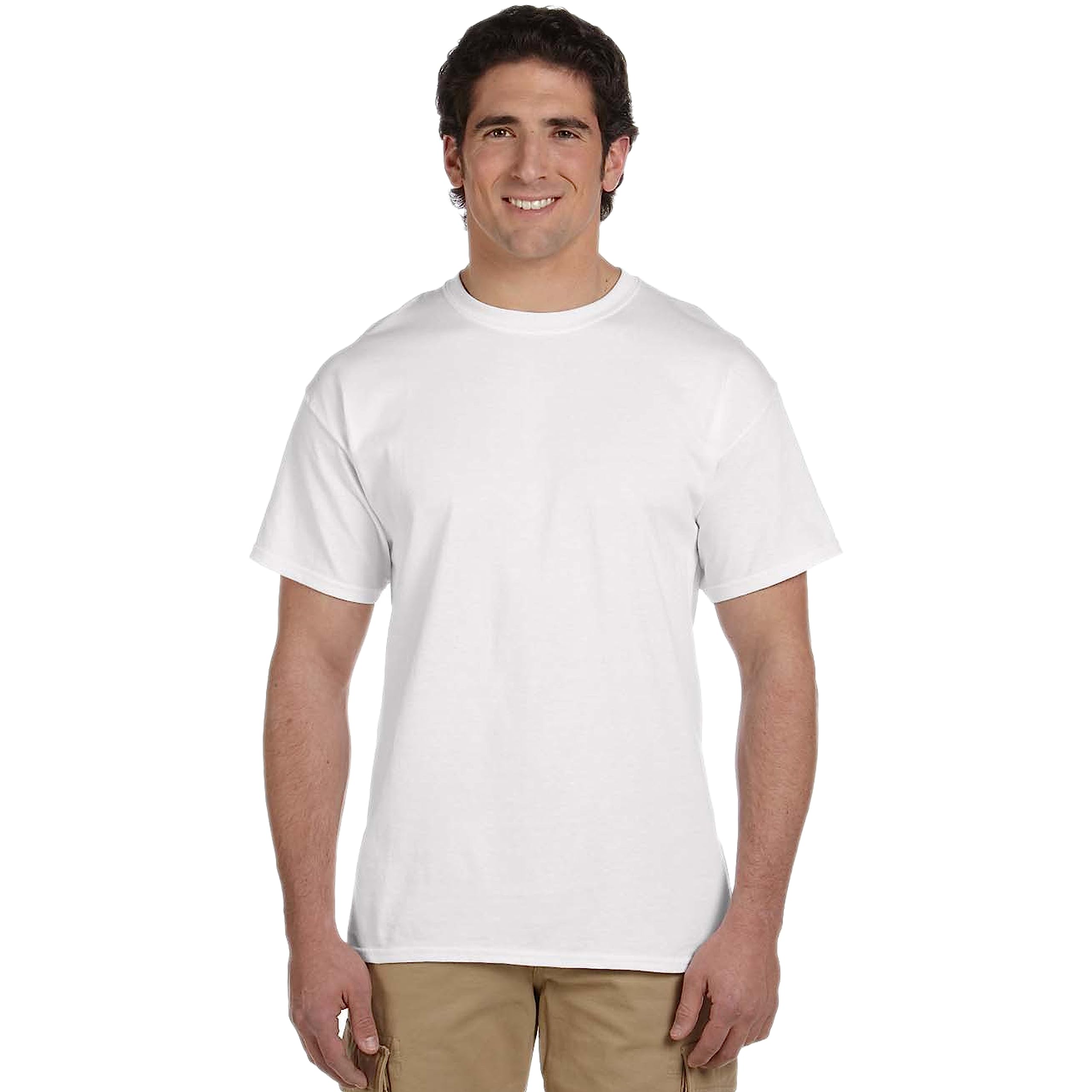 Fruit of the Loom Men's Soft Cotton Crew Neck T-Shirts 5-Pack - Comfortable Basic Tees for Casual Wear, Gym & Everyday Outfits