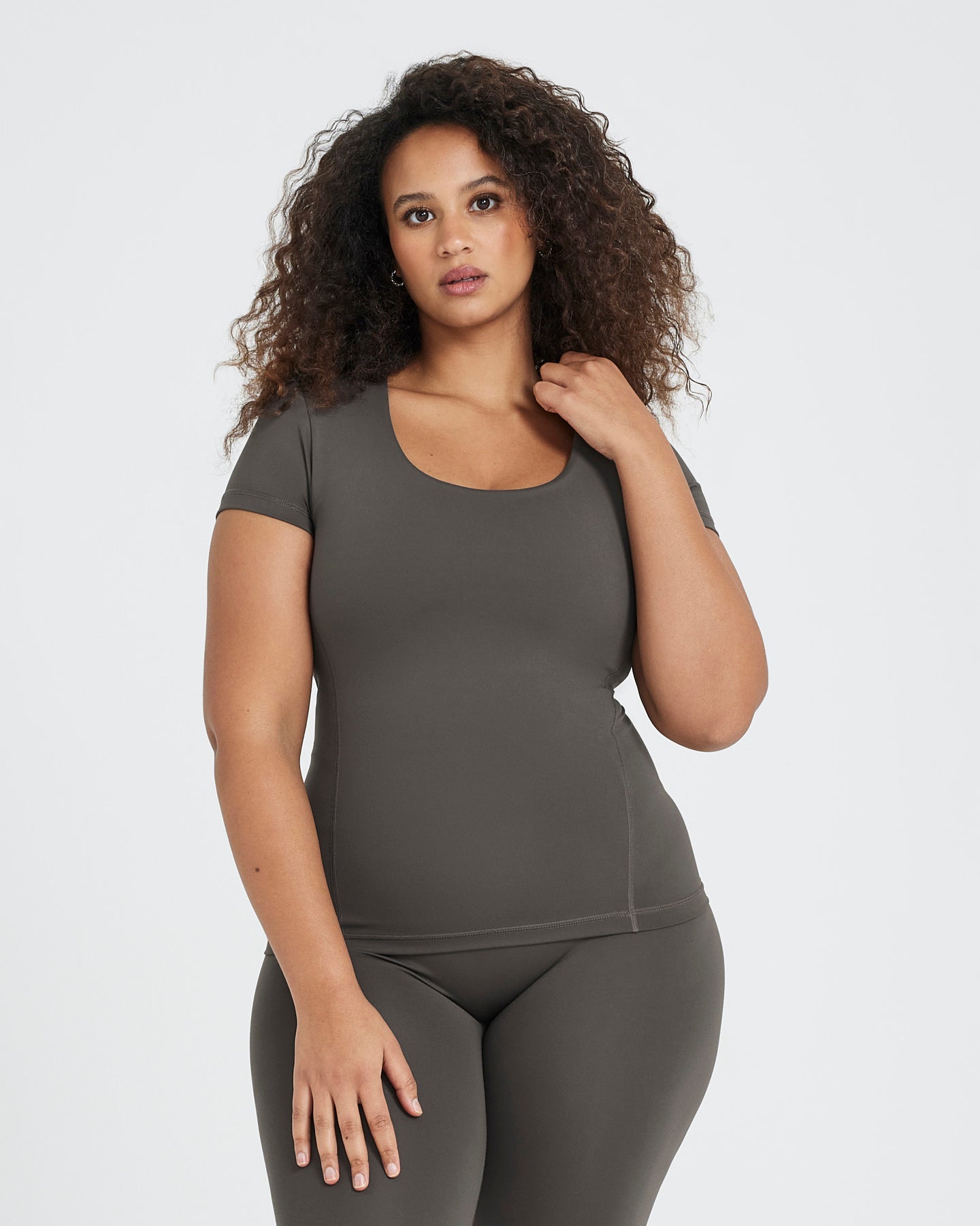 Timeless Short Sleeve T-Shirt for Men & Women | Soft Cotton Crew Neck Tee in Deep Taupe | Casual Everyday Wear, Weekend Outfits & Layering Essential