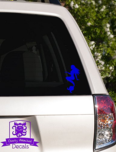 Blue Mermaid Sitting Vinyl Decal - 8