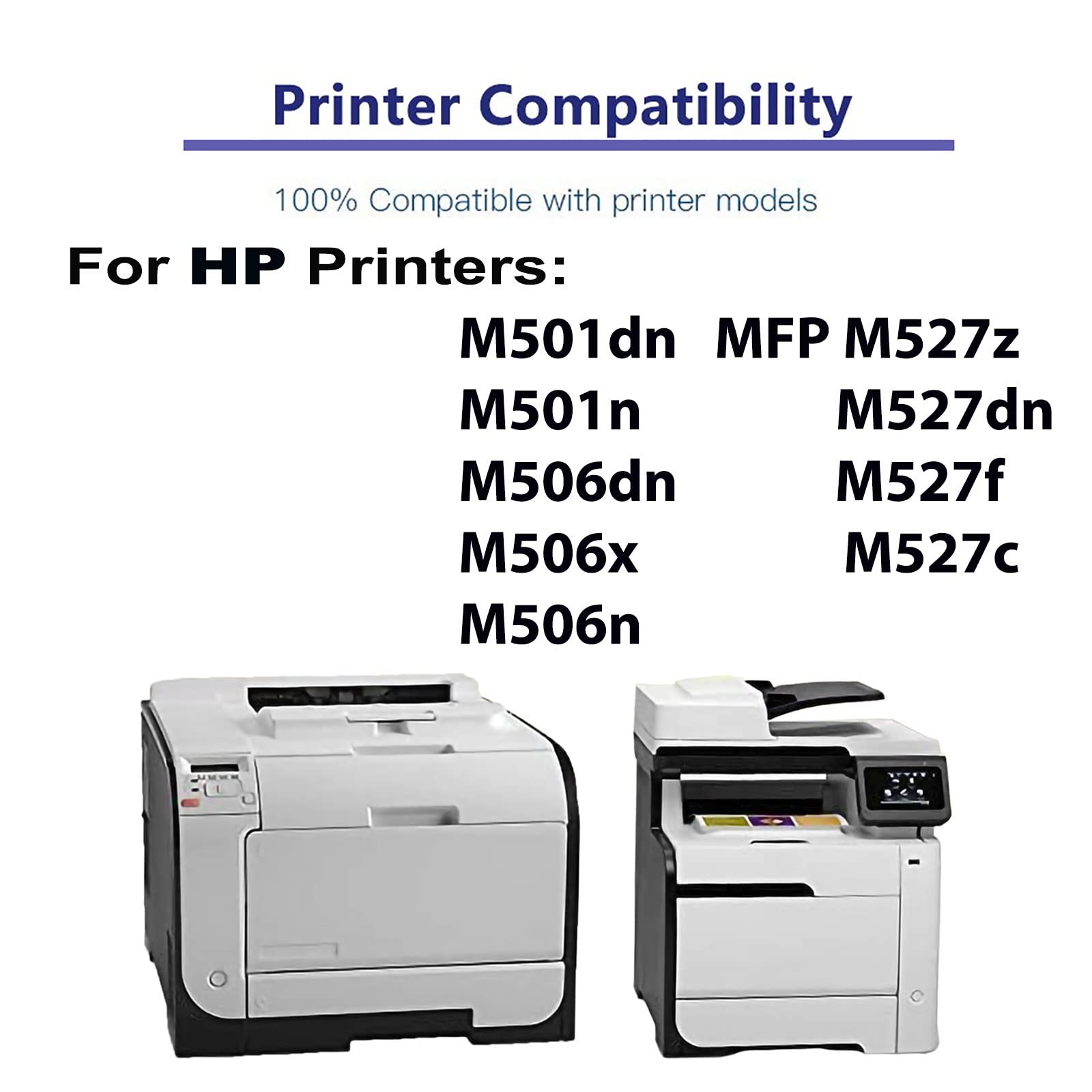 8-Pack High Yield Compatible M506x M506n Printer Toner Cartridge Replacement for HP CF287A 87A (Black) - Ideal for Office, Home Printing & Bulk Document Needs